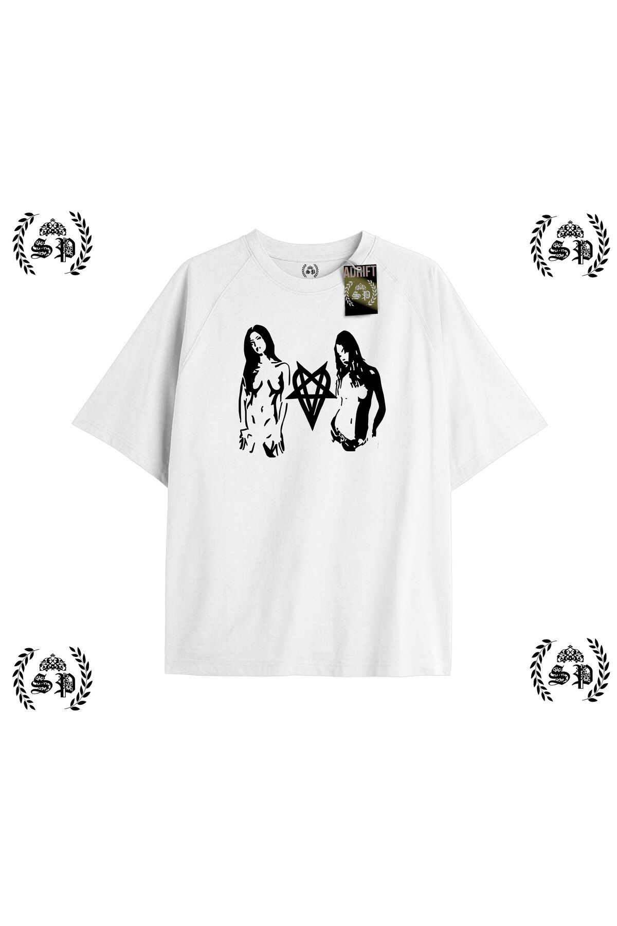 Tarzsokak Y2k Destroy Lonely Baskılı Beyaz T-shirt