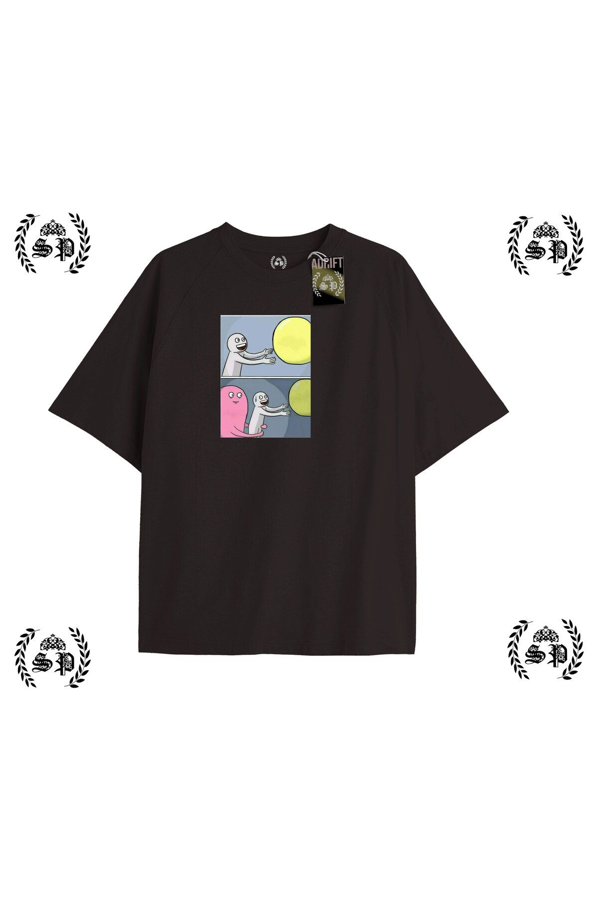 Tarzsokak Y2k Funny Baskılı Siyah T-shirt