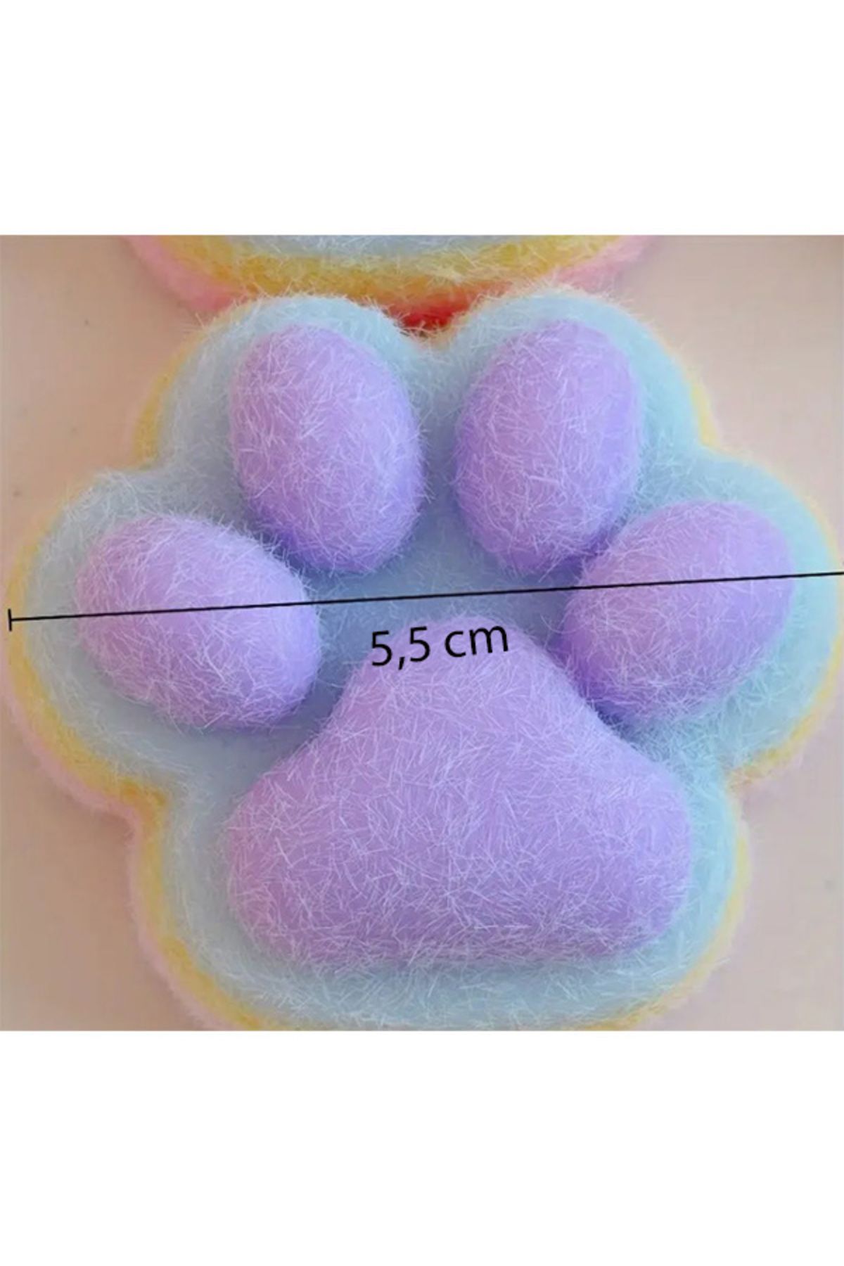 BES Kedi Patisi 5,5 cm Stres Oyuncağı Yumuşak Fidget Squishy Tüylü Pati