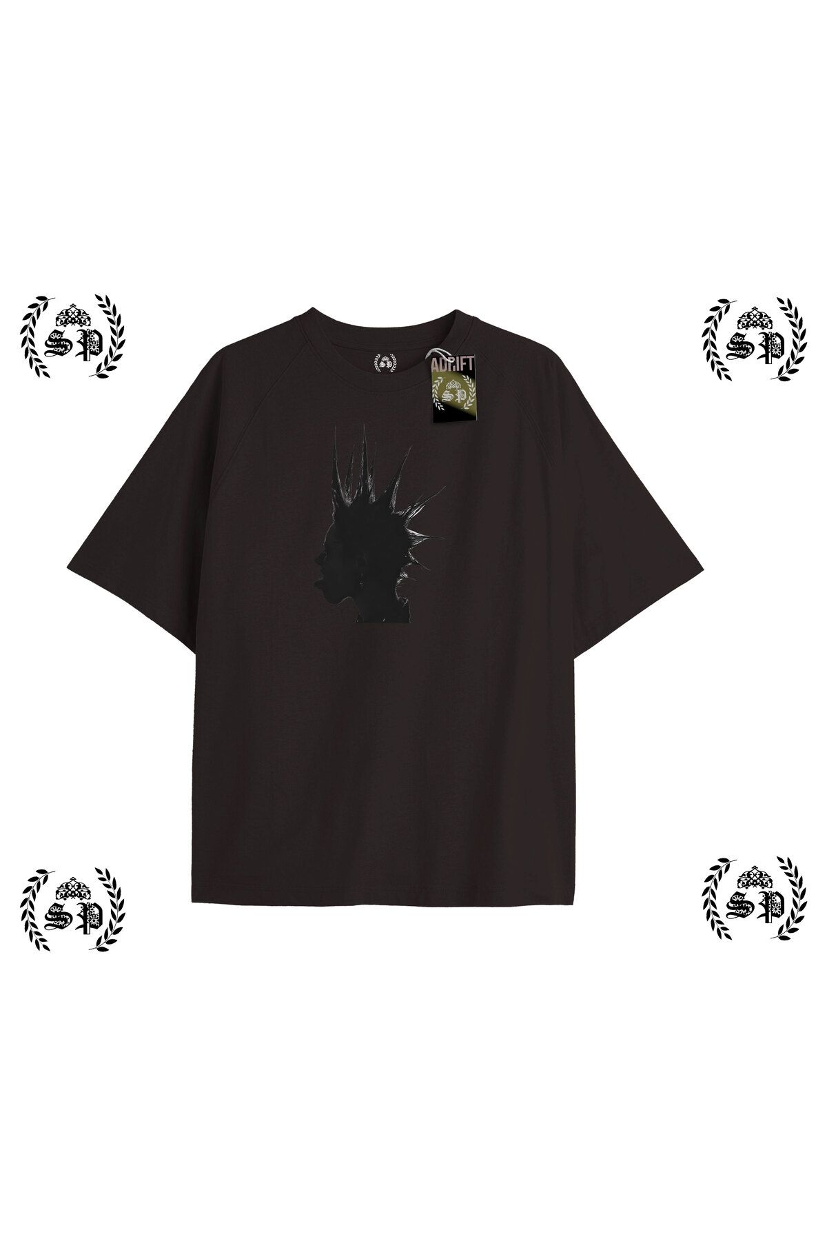 Tarzsokak Y2k Liluzi Baskılı Siyah T-shirt