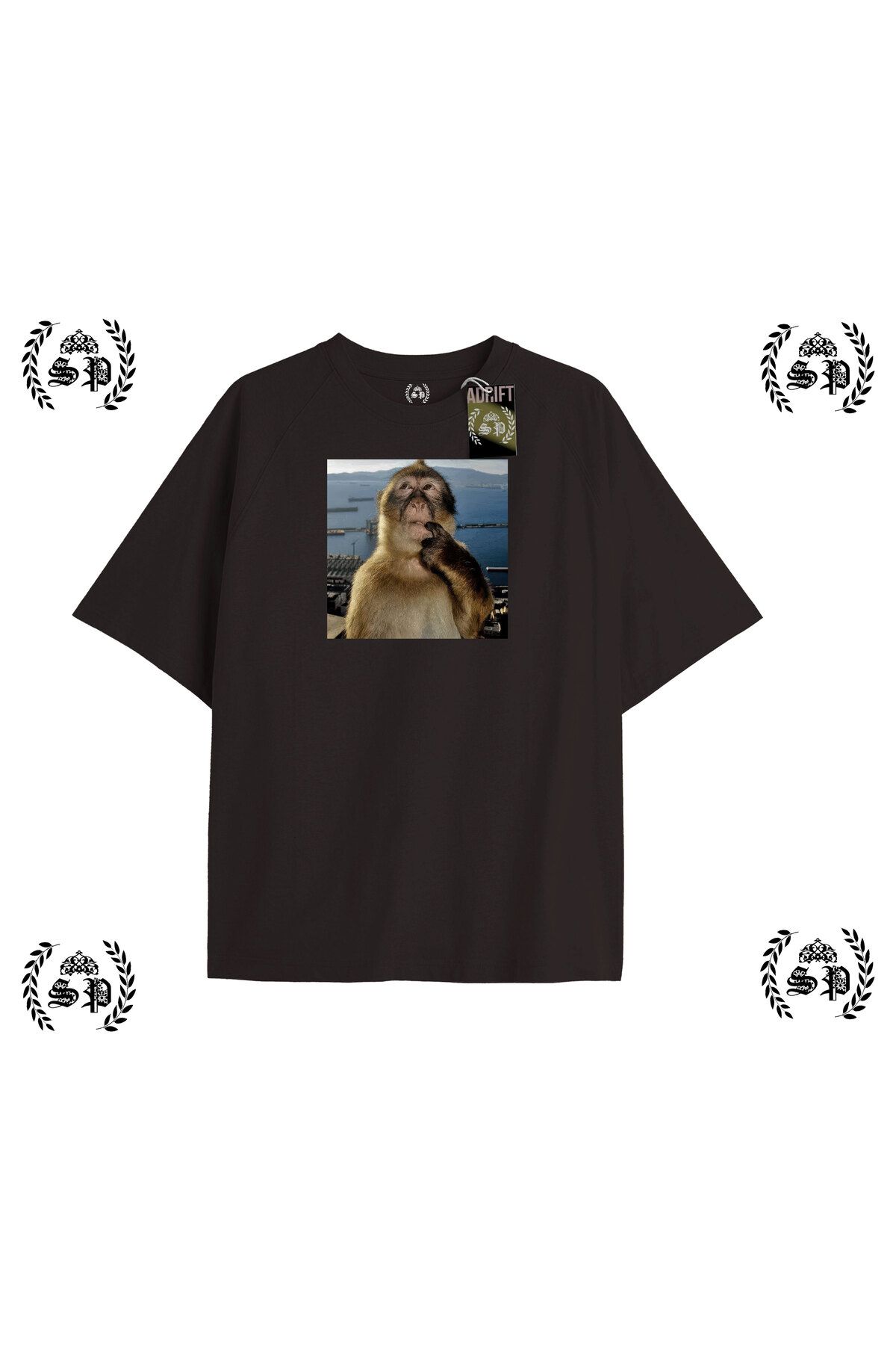 Tarzsokak Y2k Funny Baskılı Siyah T-shirt