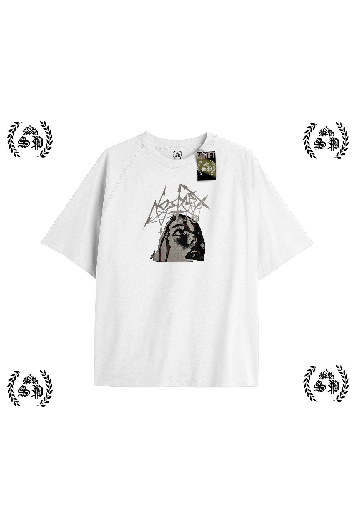 Tarzsokak Y2k Destroy Lonely Baskılı Beyaz T-shirt