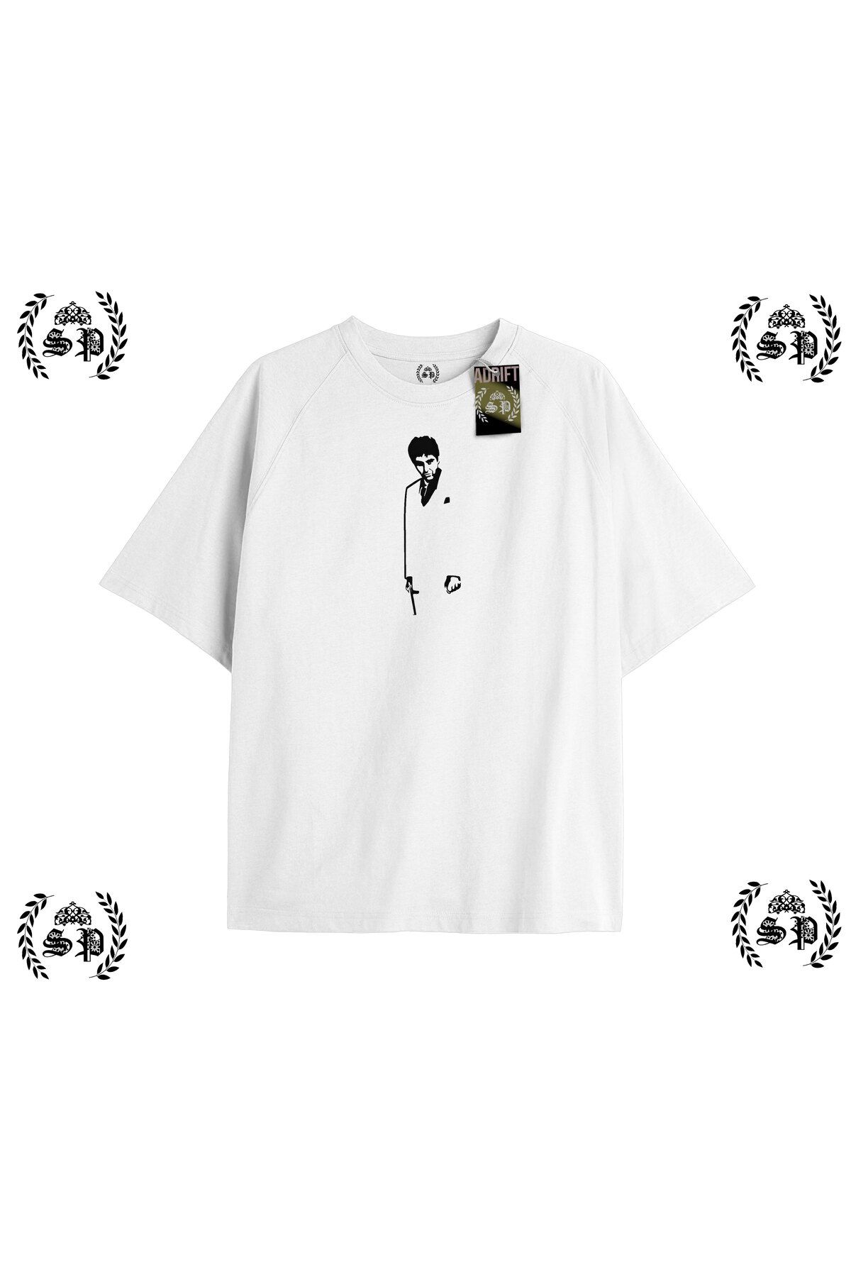 Tarzsokak Y2k YaralıYüz Baskılı Beyaz T-shirt