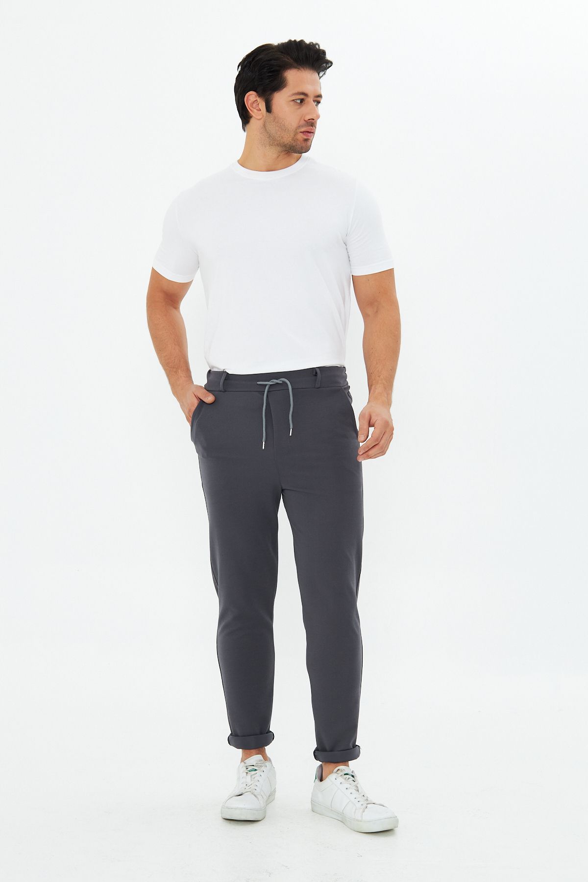 RAKİP Erkek Yazlık Rahat Yarım Kemer Slim Fit Jogger Pantolon