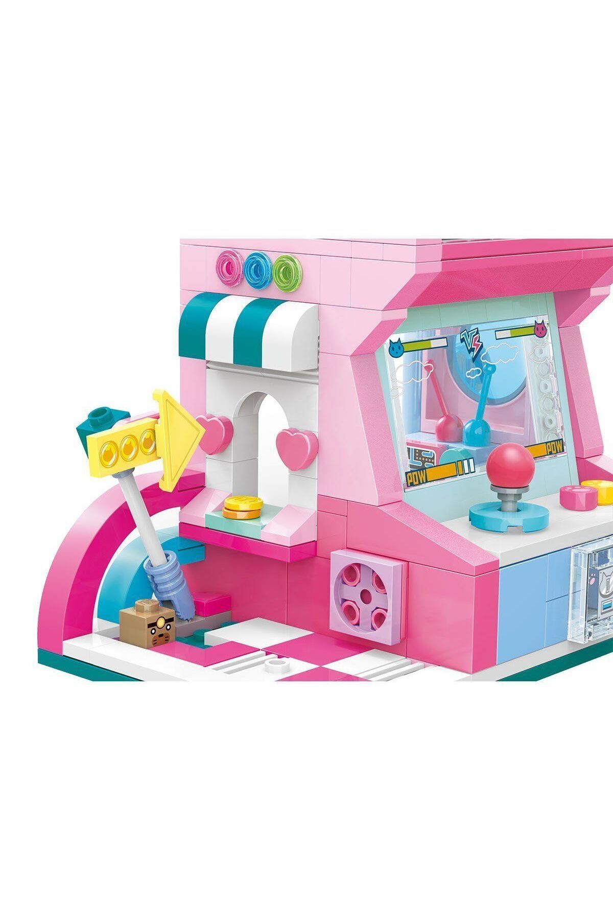 merland benvecocuk KP28019 Keeppley Orange Cat Game Room Blok Seti -Vagon life