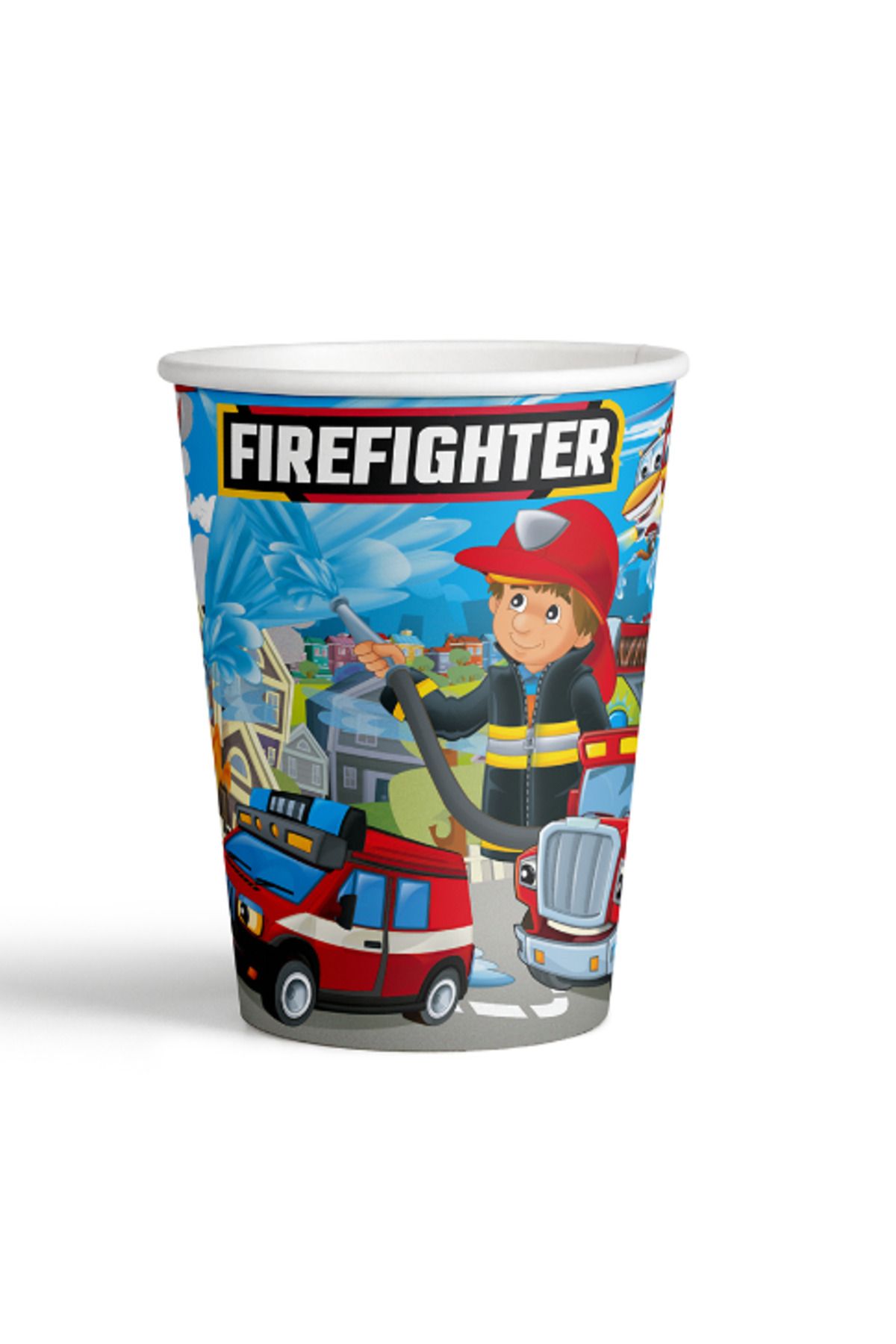 gnsstore Kika Firefighters Karton Bardak 8oz 8li