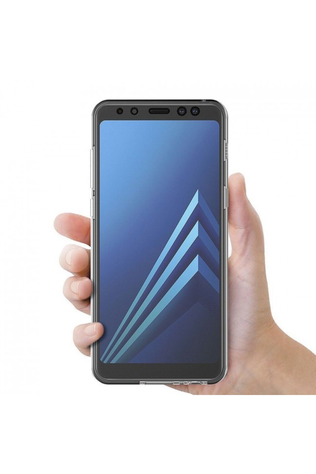 OEM-Full TPU 360° Case (front + back) for Samsung Galaxy A8 (2018), Transparent 5