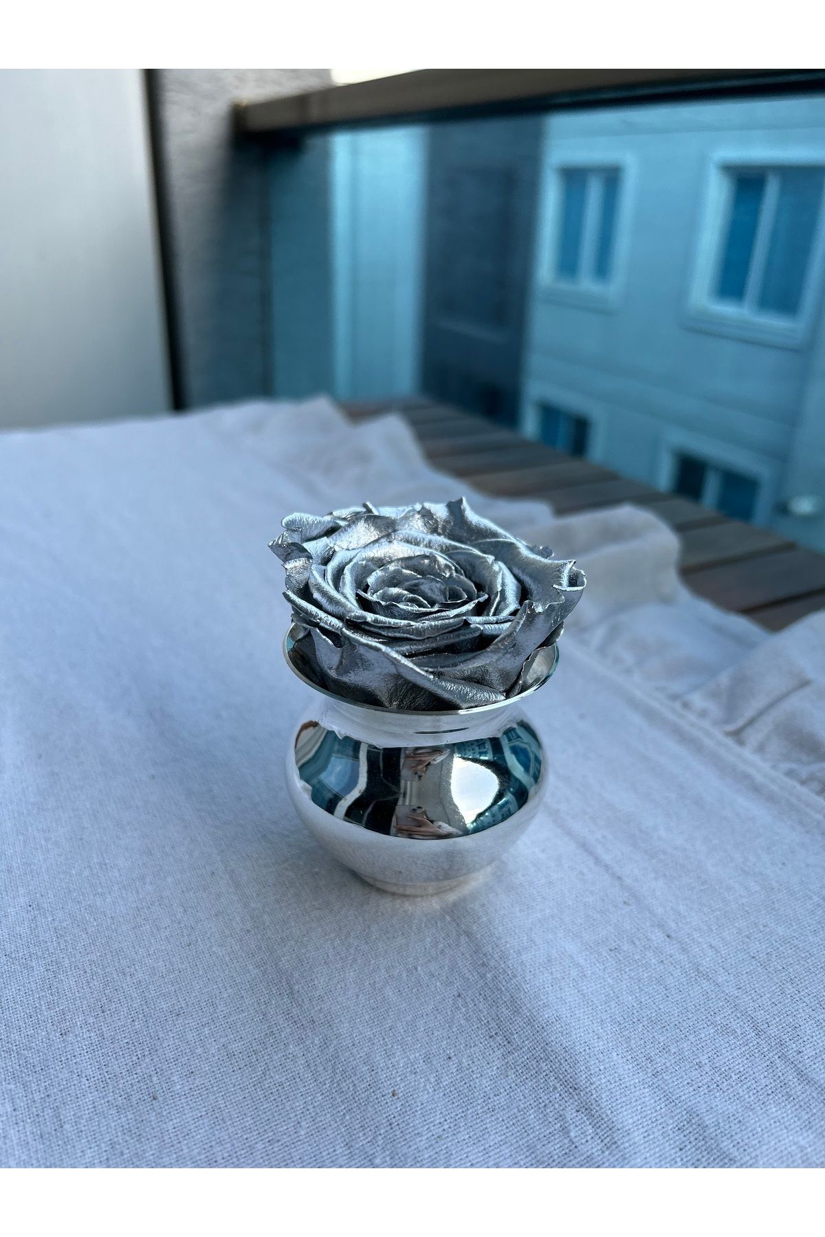 vanilya accessory Pirinç-Gümüş micron kaplama güllü gül kovası adet
