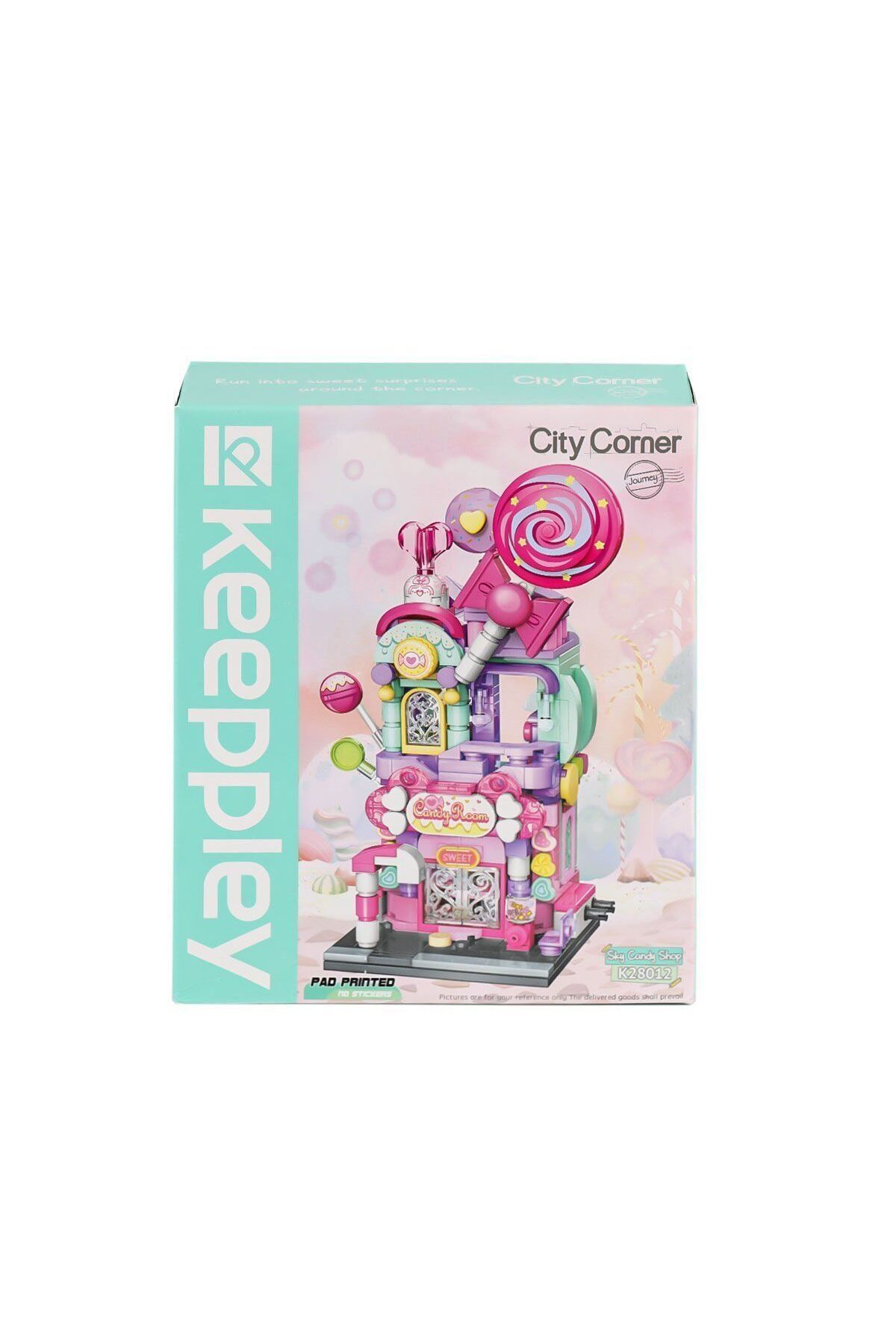 merland benvecocuk KP28012 Keeppley Candy Shop City Corner Blok Seti -Vagon life