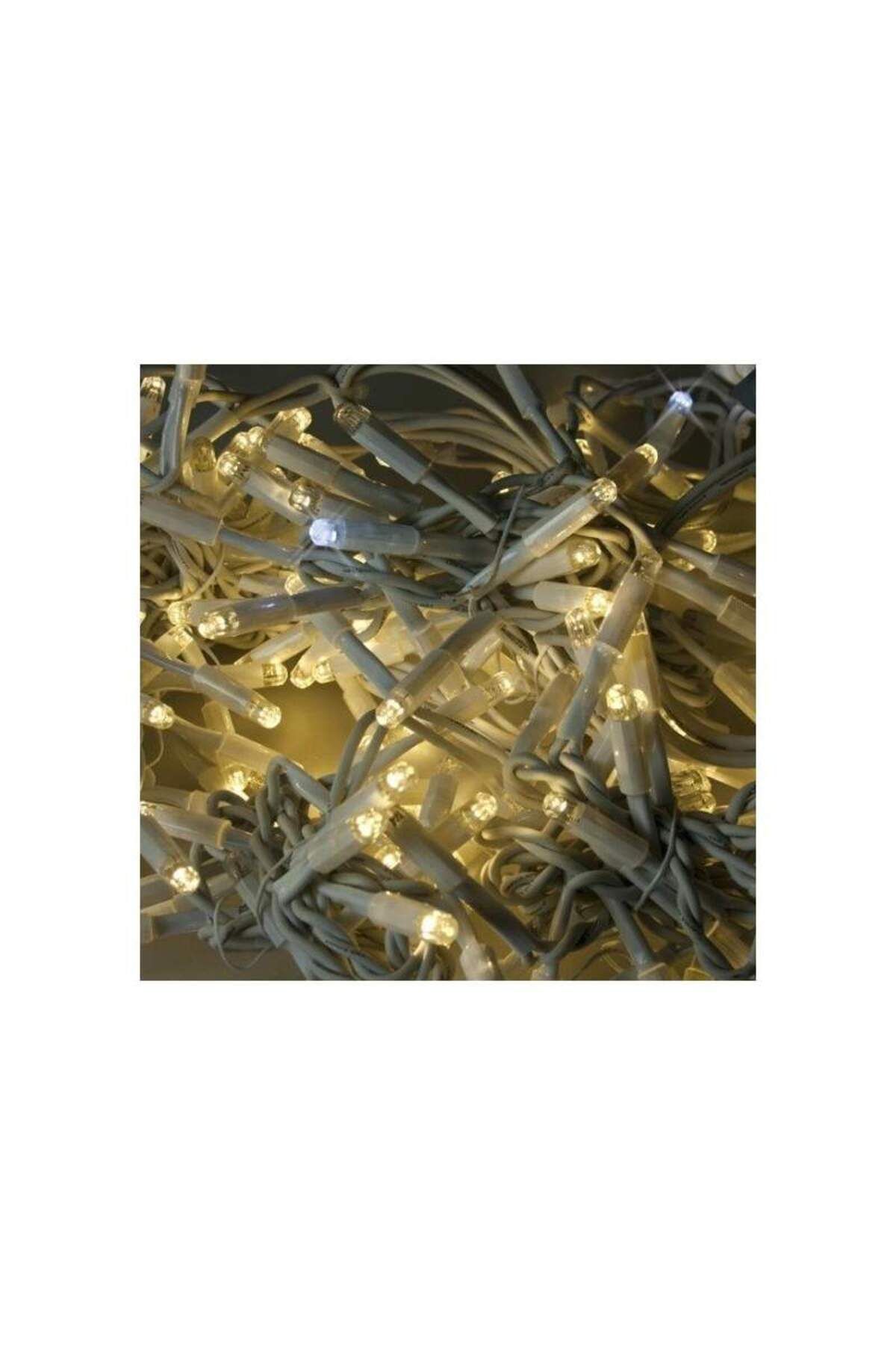 SIKS-Instalație de Crăciun, model de perdea, 8 efecte de lumină, franjuri, 300 led-uri, fir alb 4