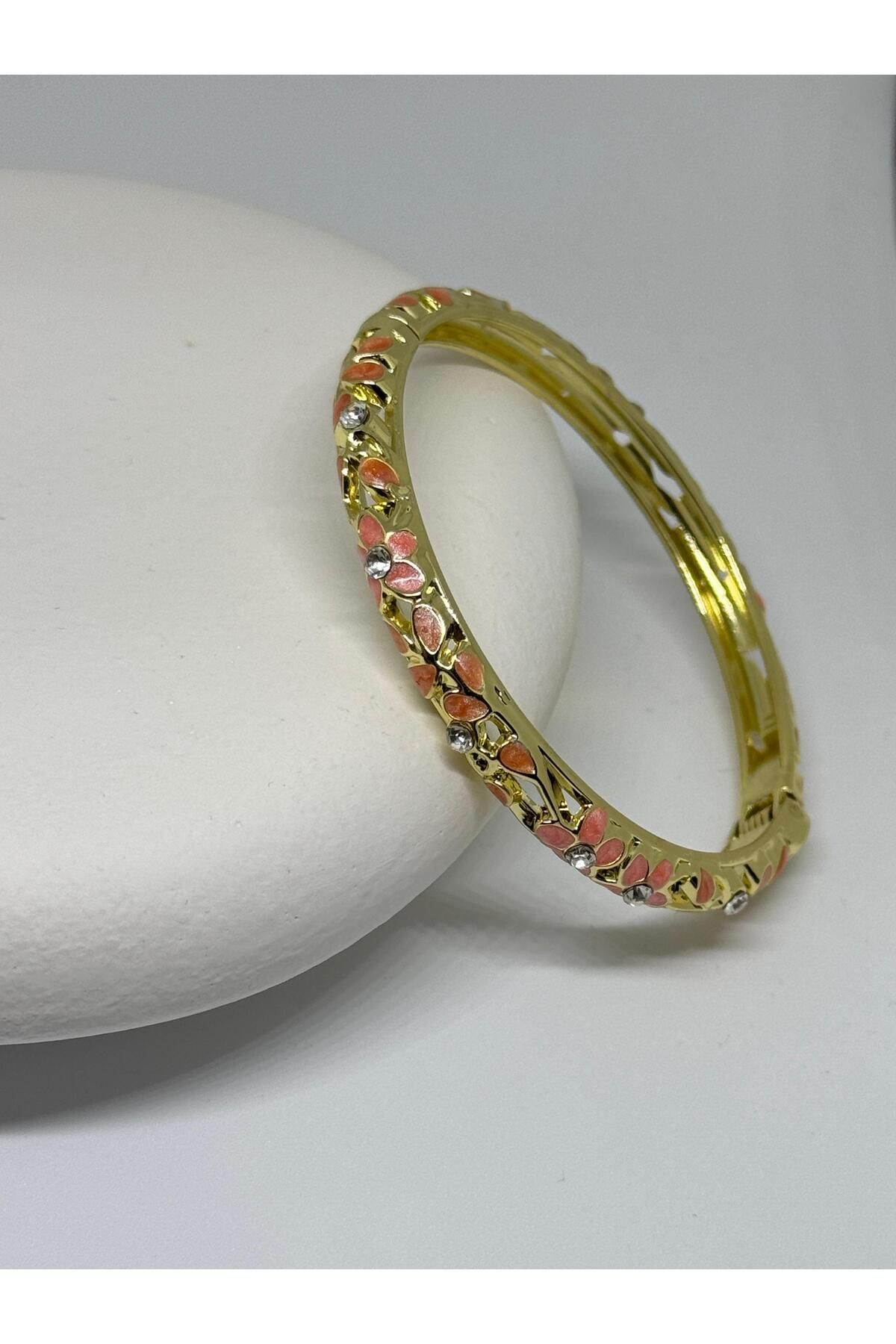 haslet Çiçek Mineli Cloisonne Bilezik Bileklik