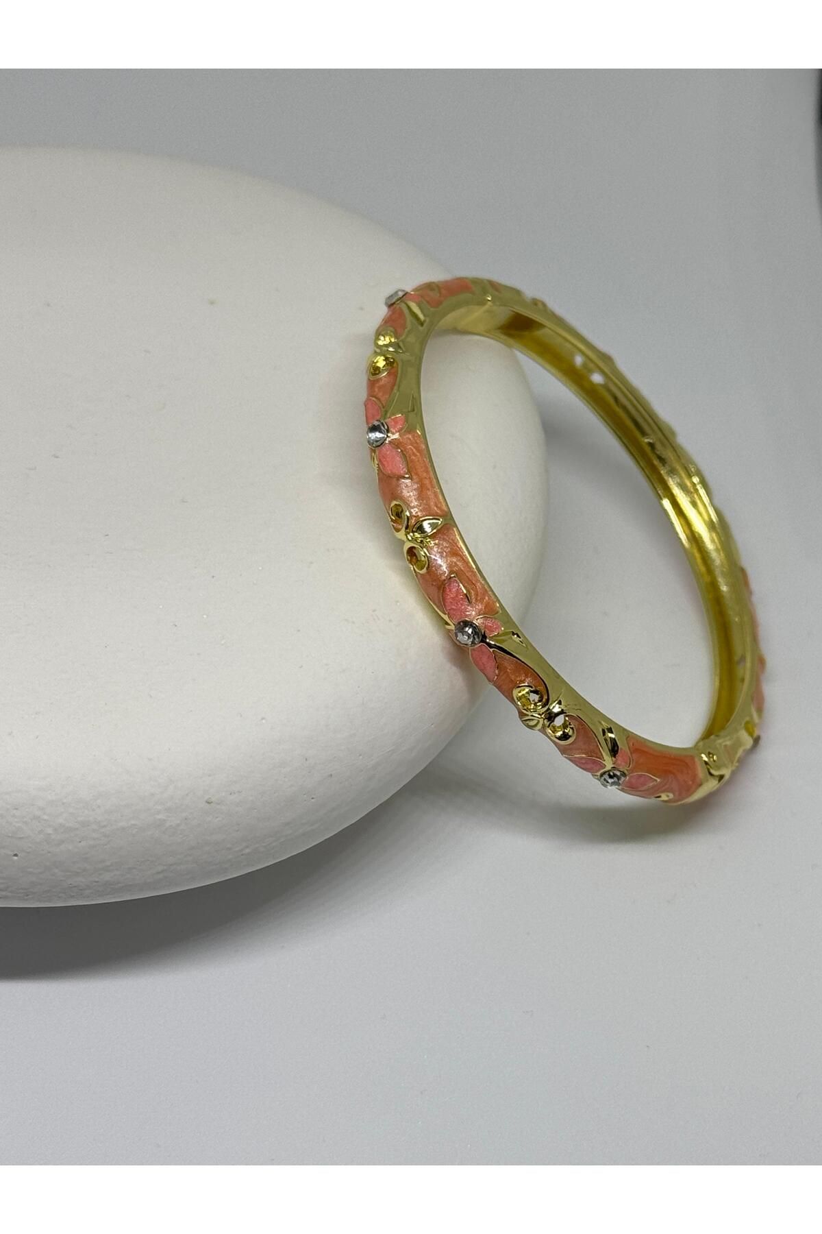 haslet Çiçek Mineli Cloisonne Bilezik Bileklik