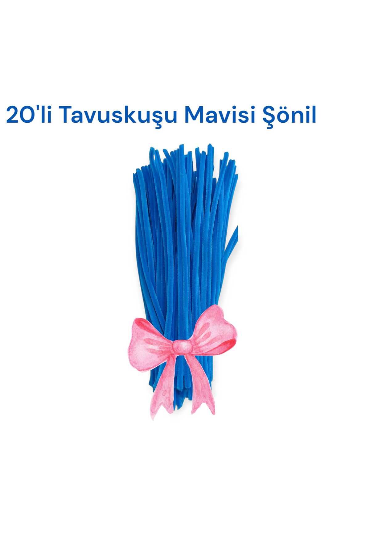 hobidaşım 20'li Şönil – 30 cm, Tüylü Tel, Kadife Peluş Tel, Eğitici El İşi & Hobi Malzemesi