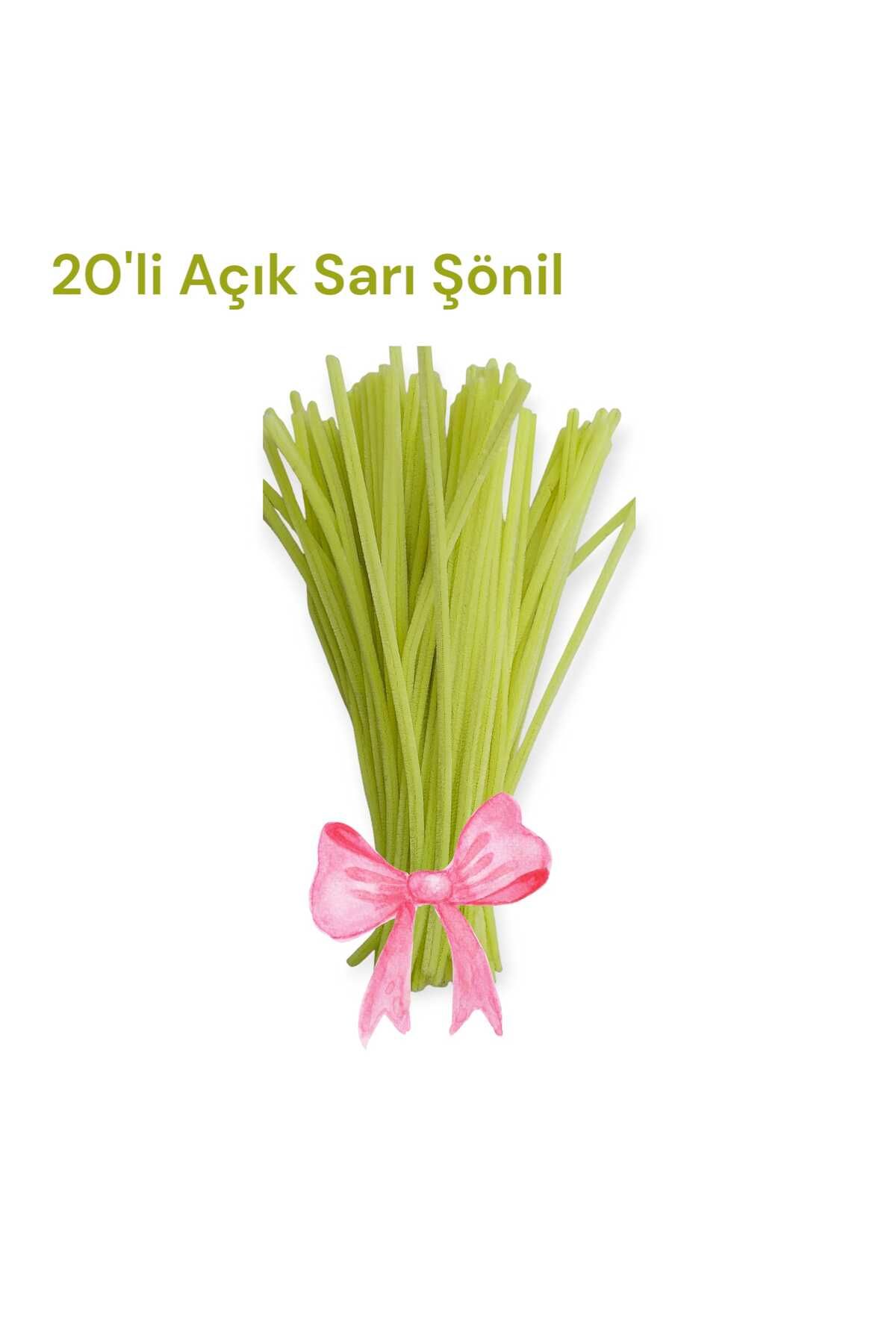 hobidaşım 20'li Şönil – 30 cm, Tüylü Tel, Kadife Peluş Tel, Eğitici El İşi & Hobi Malzemesi