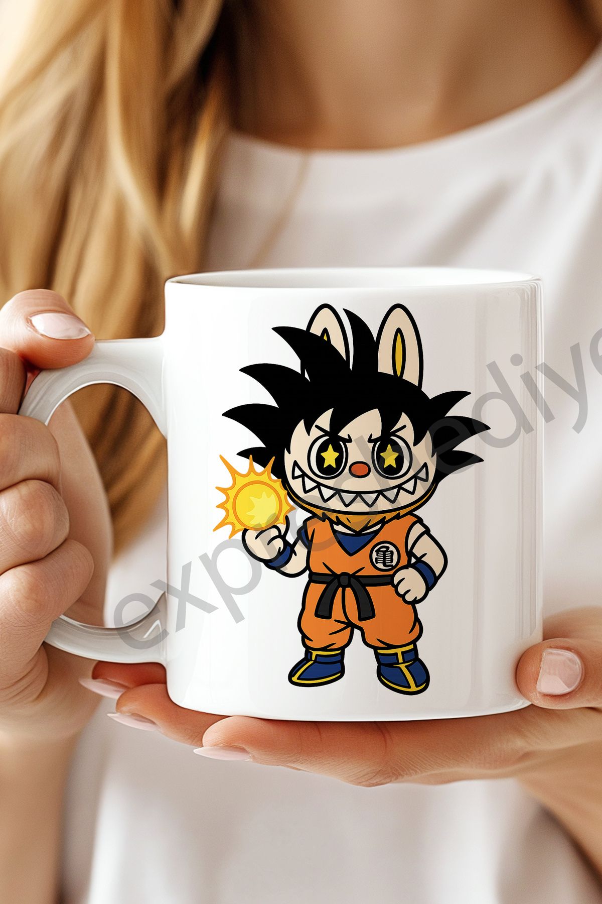 expreshediye Labubu Goku Dragon Ball Kılığıında, Labubu Kupa Bardak