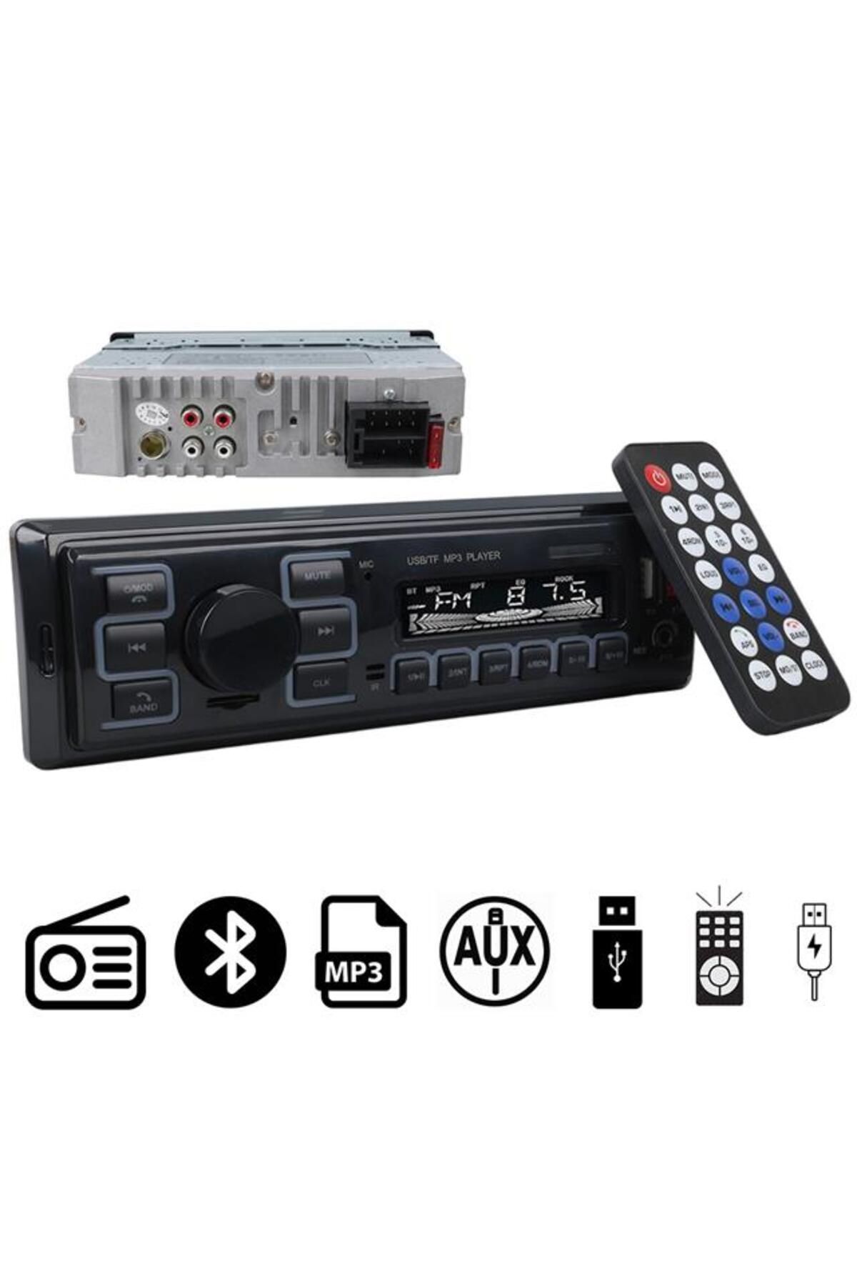 feifei Carstar Cs-970 Çift Usb/Sd/Fm/Aux/Bluetooth Kumandalı Oto Teyp 4X60 Watt
