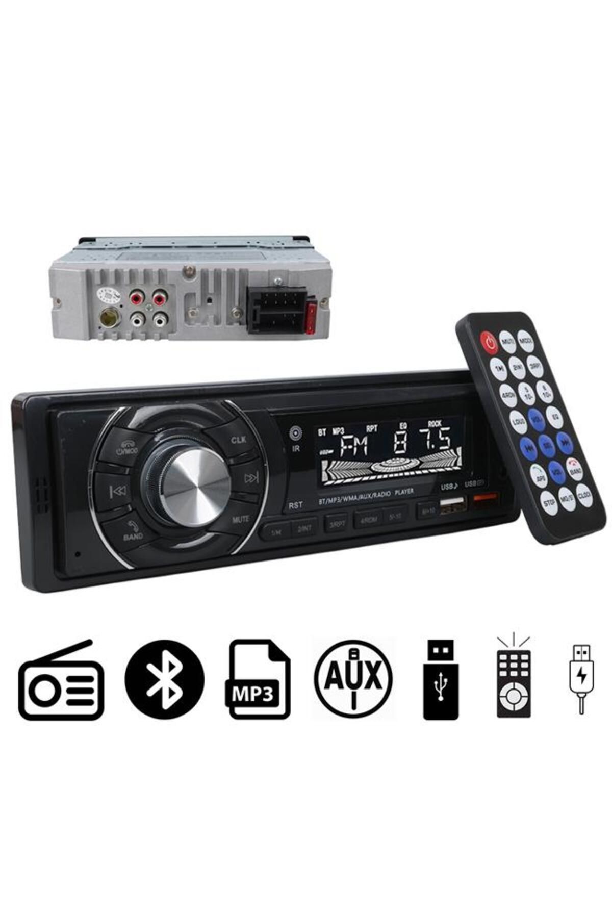 feifei Carstar Cs-950 Çift Usb/Sd/Fm/Aux/Bluetooth Kumandalı Oto Teyp 4X60 Watt