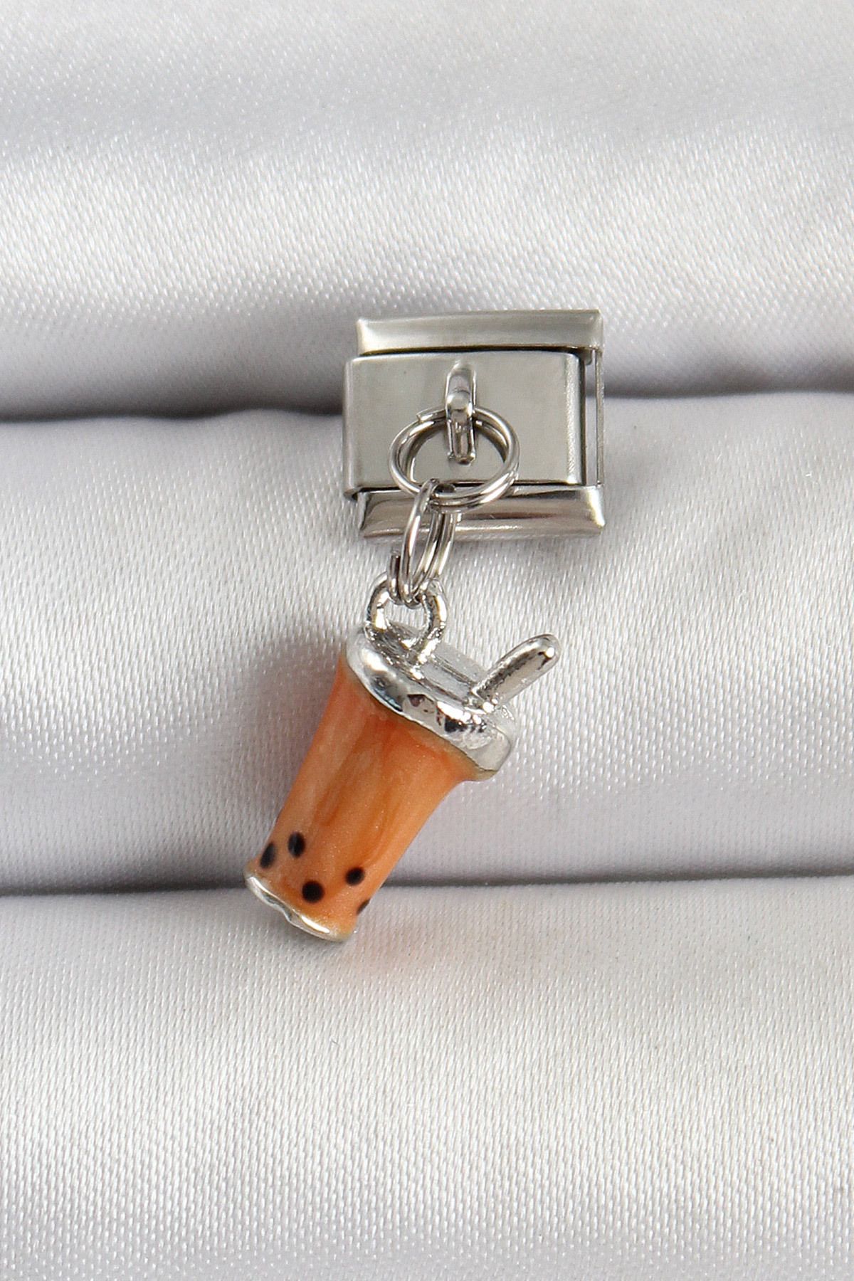 Angel Of Life 316L Çelik Gümüş Renk Bubble Tea Model Nomination Charm - TJ-BC1518