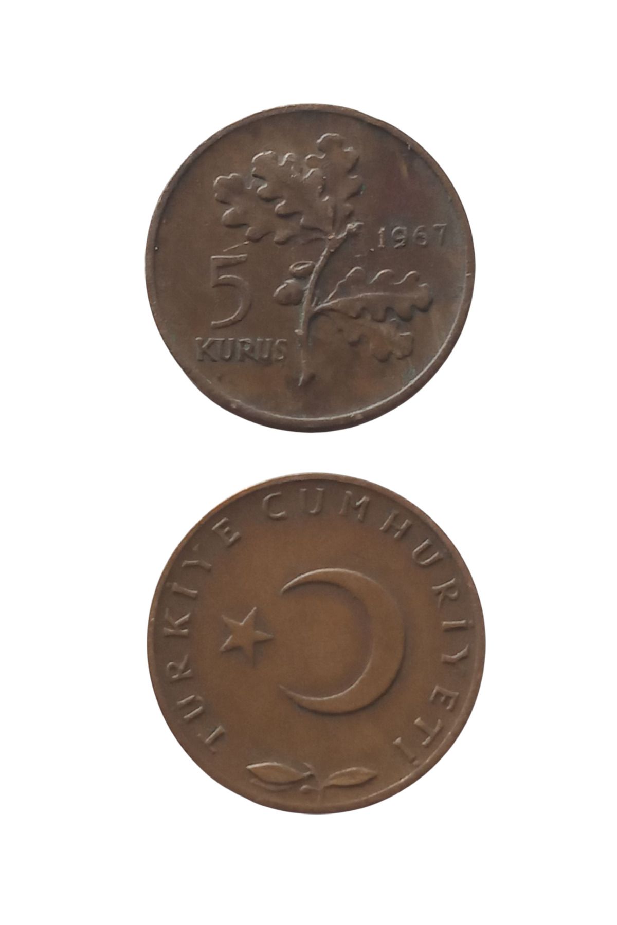 Yediotuz 1967 5 Kuruş Koleksiyon Madeni Para Eski Para Antika Para Hediye Hobi Darpane