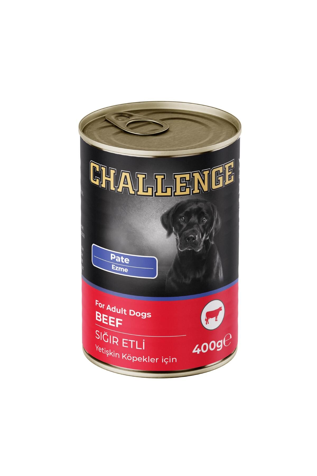 Challenge Pate Sığır Etli Challenge Yetişkin Pate Köpek Konservesi 400 gr
