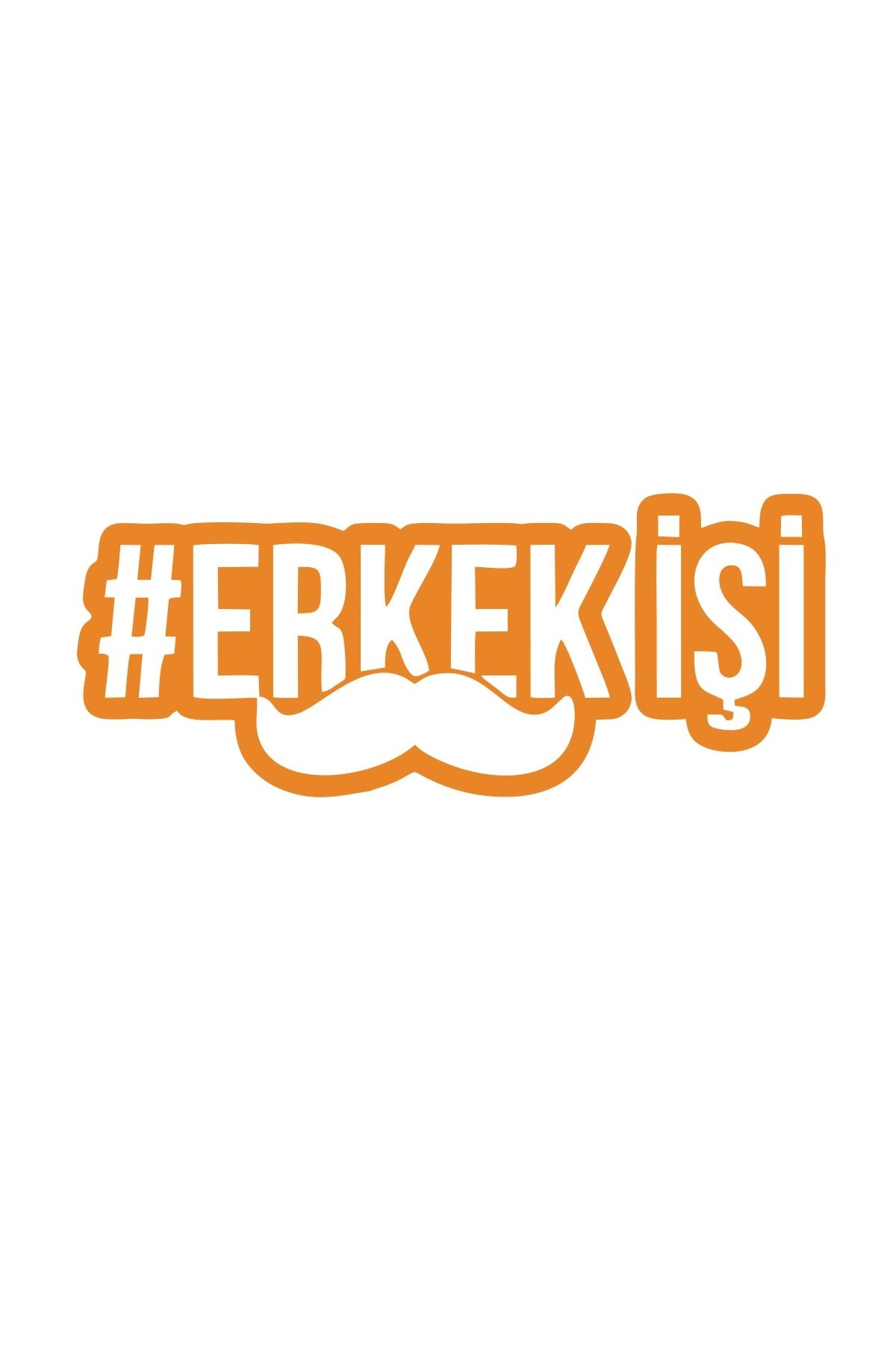 Reysa Tasarım Erkek İşi Araba Sticker 17x17 Cm Turuncu