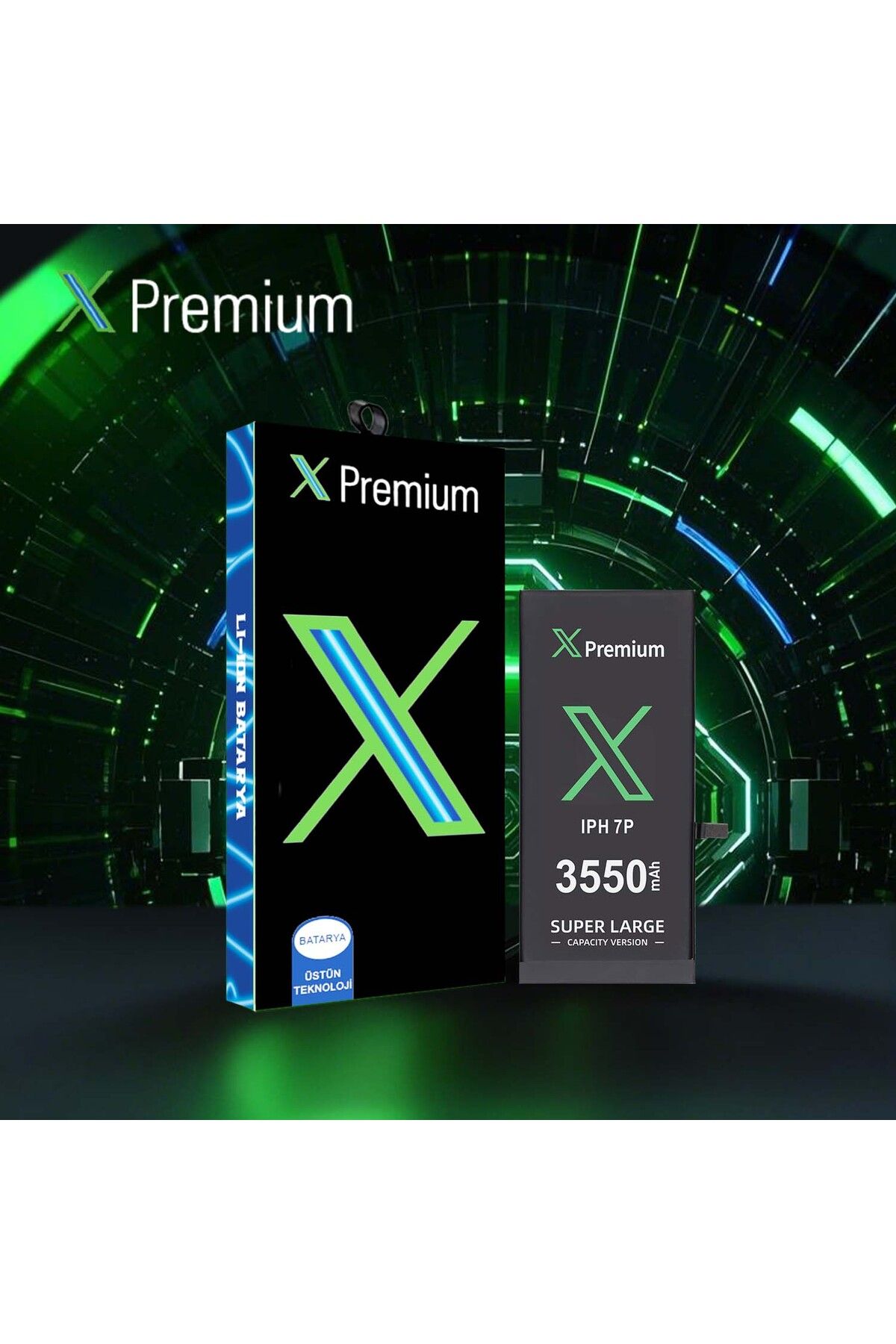 X PREMİUM X Premium iPhone 7 Plus Yüksek Kapasiteli Batarya Pil 3550 mAh
