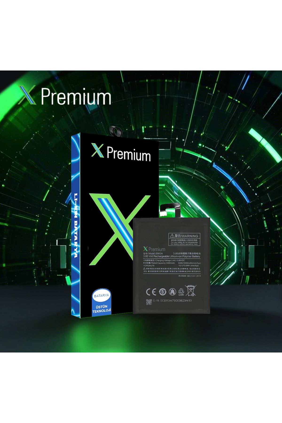X PREMİUM X Premium Xiaomi Mi Note 3 BM3A Batarya Pil 3400 mAh