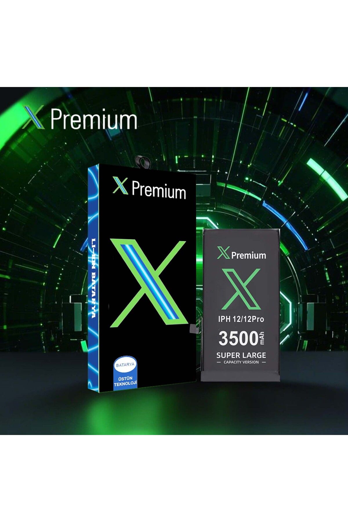 X PREMİUM X Premium iPhone 12 Ve 12 Pro Yüksek Kapasiteli Batarya Pil 3500 mAh
