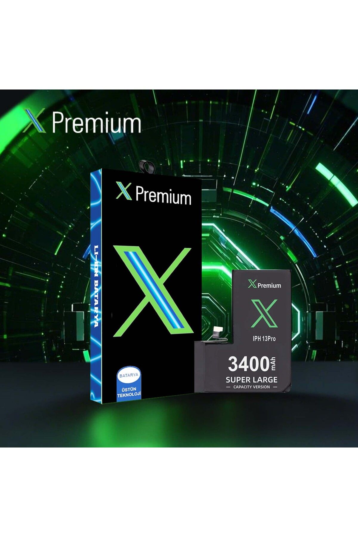 X PREMİUM X Premium iPhone 13 Pro Yüksek Kapasiteli Batarya Pil 3400 mAh