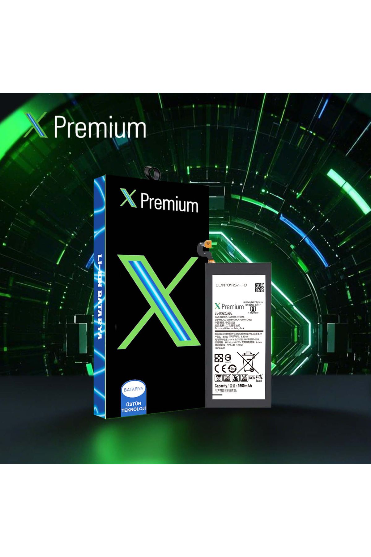 X PREMİUM X Premium Samsung S6 Sm G920 Batarya Pil 2550 mAh