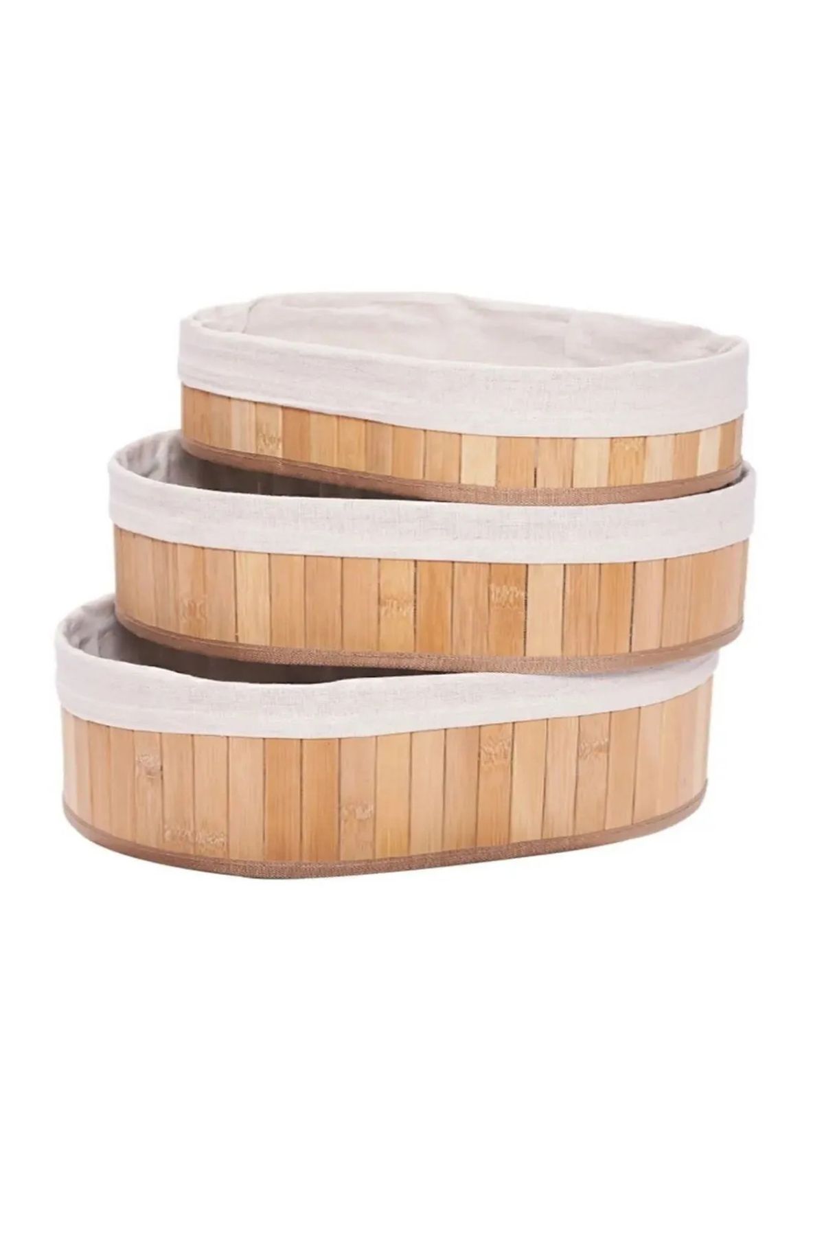 Dore Always 3 lü Bambu Oval Organizer