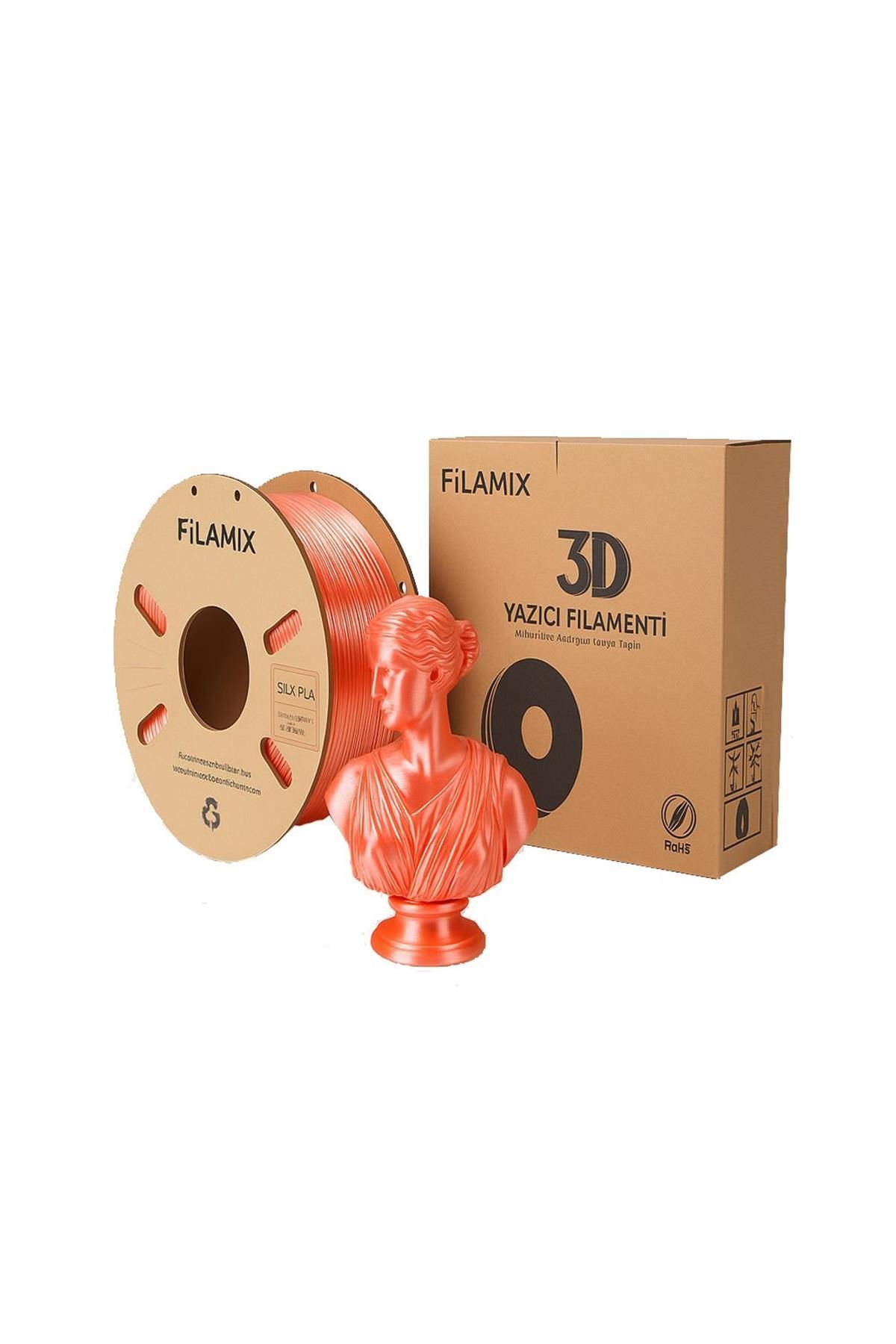 FİLAMİX Filamix Silk Pla Mercan Pembesi 1Kg İpeksi Parlaklık