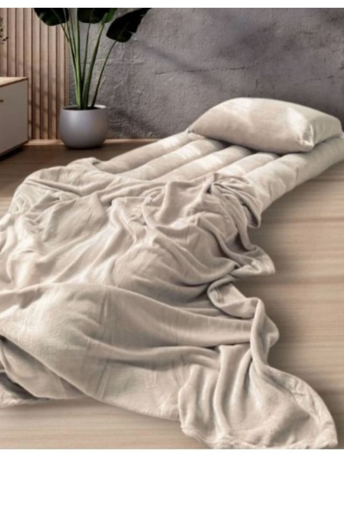 Generic-4-in-1 guest package consisting of a mattress, a light blanket, a pillow, and an elegant bag - natural cotton, size 180*90*15 cm 3