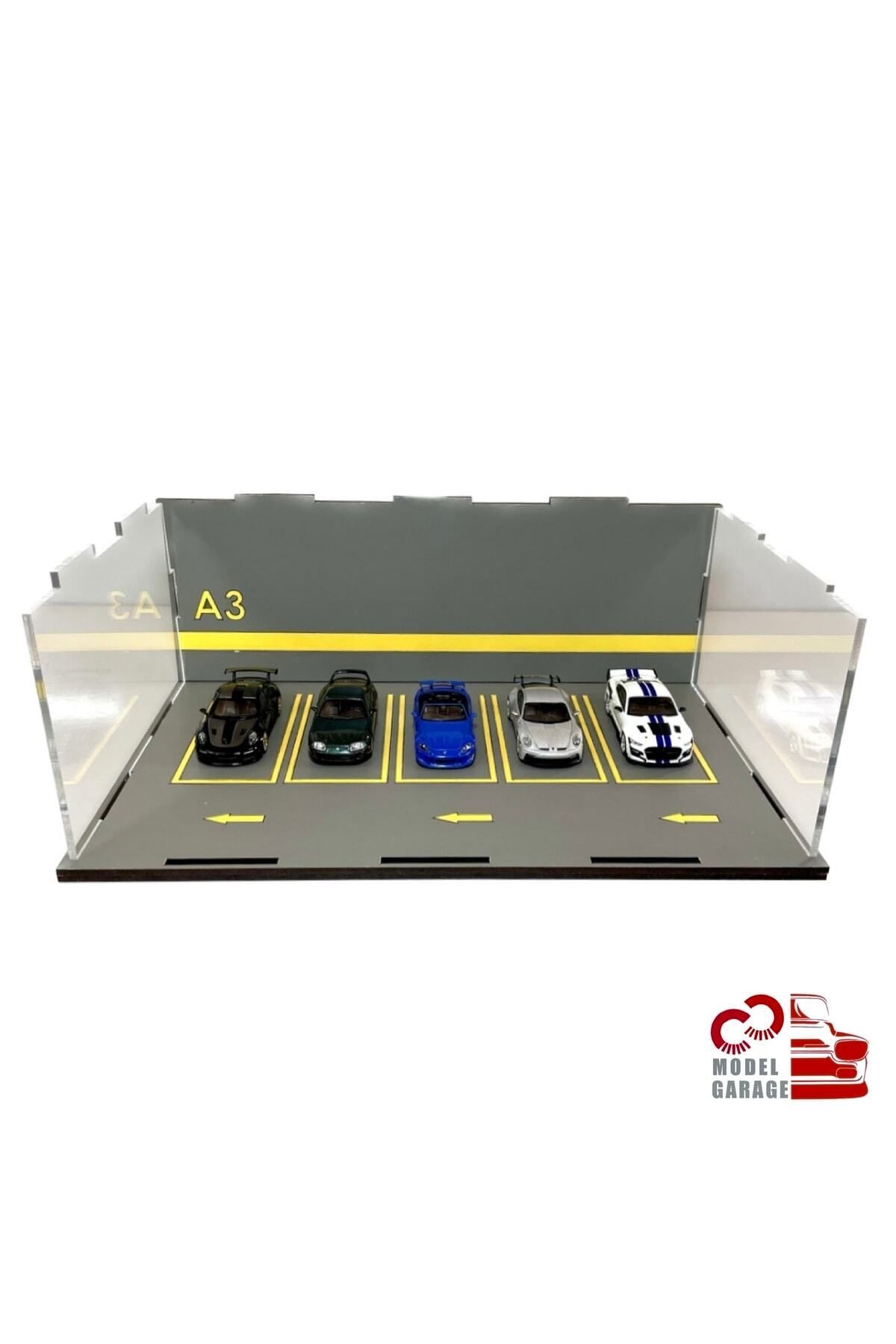 C&C Model Garage 1/64 Ölçek Araç Otoparkı Diecast Diorama Sergileme Standı Sergileme Rafı Araba Garajı Oyuncak
