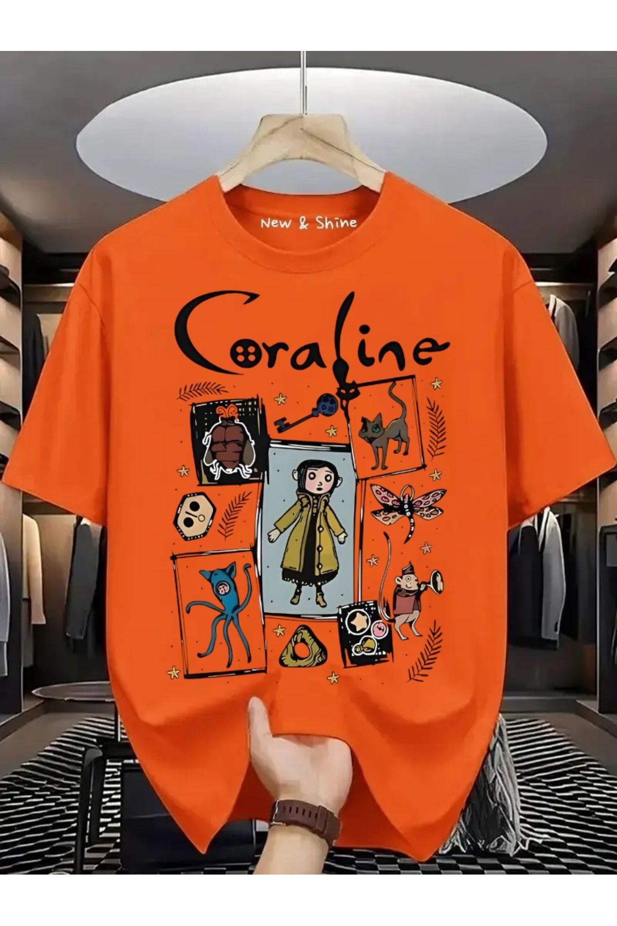 New Shine Coraline Baskılı Oversize T-Shirt