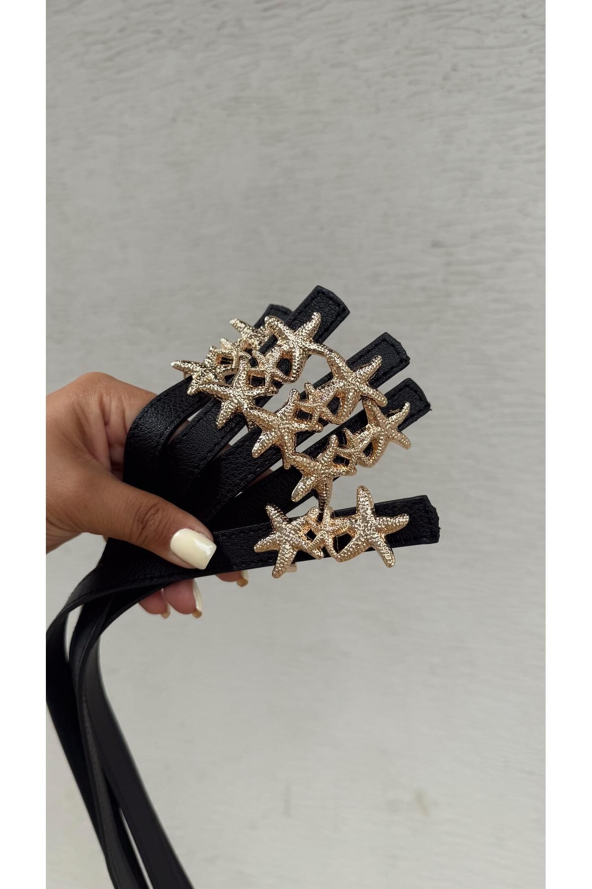 BY CANSU ACCESSORİES Zaffarina Deri Kemer Siyah