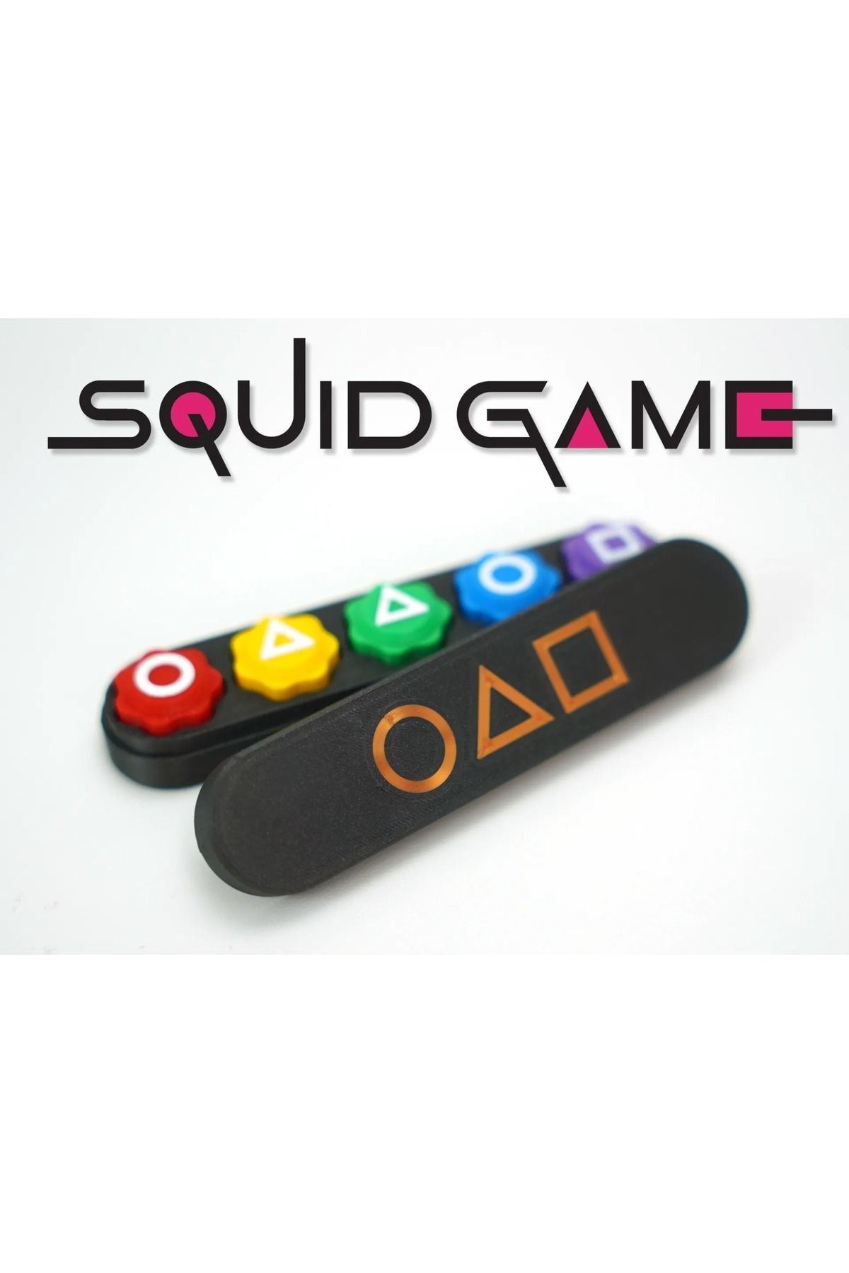 3BBaskı Squid Game Gonggi Beştaş Oyunu KUTULU-Kumsuz