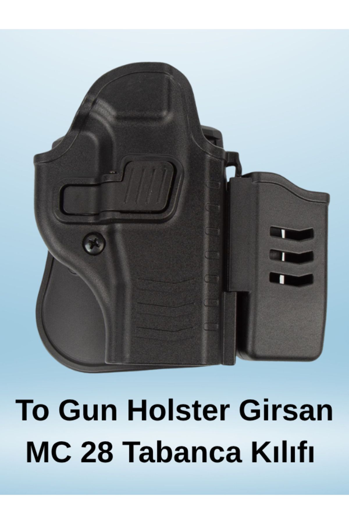 Polis Sepeti To Gun Holster Girsan MC 28 Tabanca Kılıfı Önü Şarjörlüklü Siyah SAĞ EL