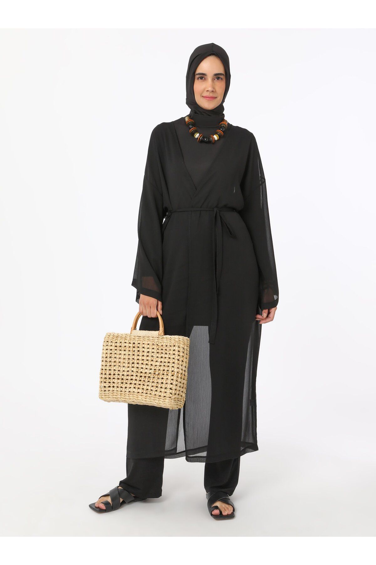 Mayo Bella Kimono - Siyah - Mayo Bella