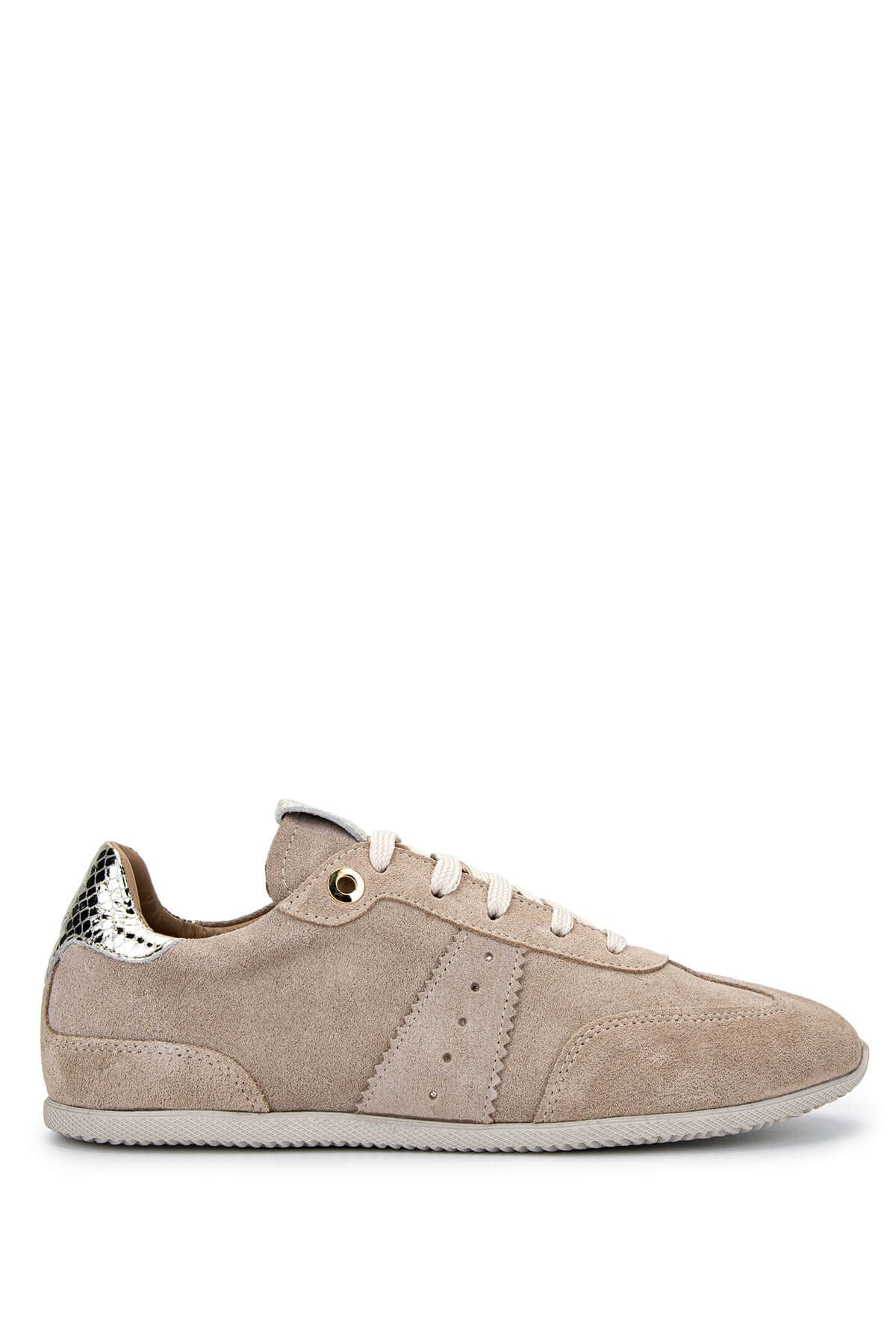 Tamer Tanca Kadın Hakiki Deri Bej Süet Sneakers & Spor Ayakkabı