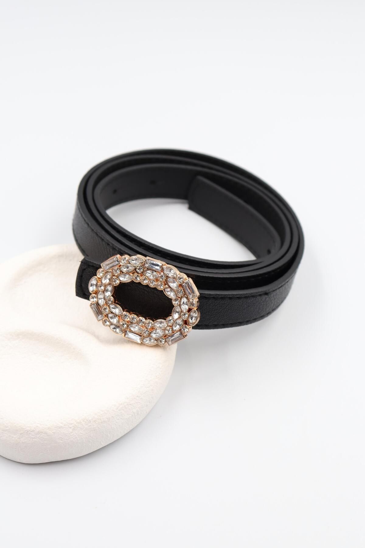 BY CANSU ACCESSORİES Lorven Deri Kemer Siyah