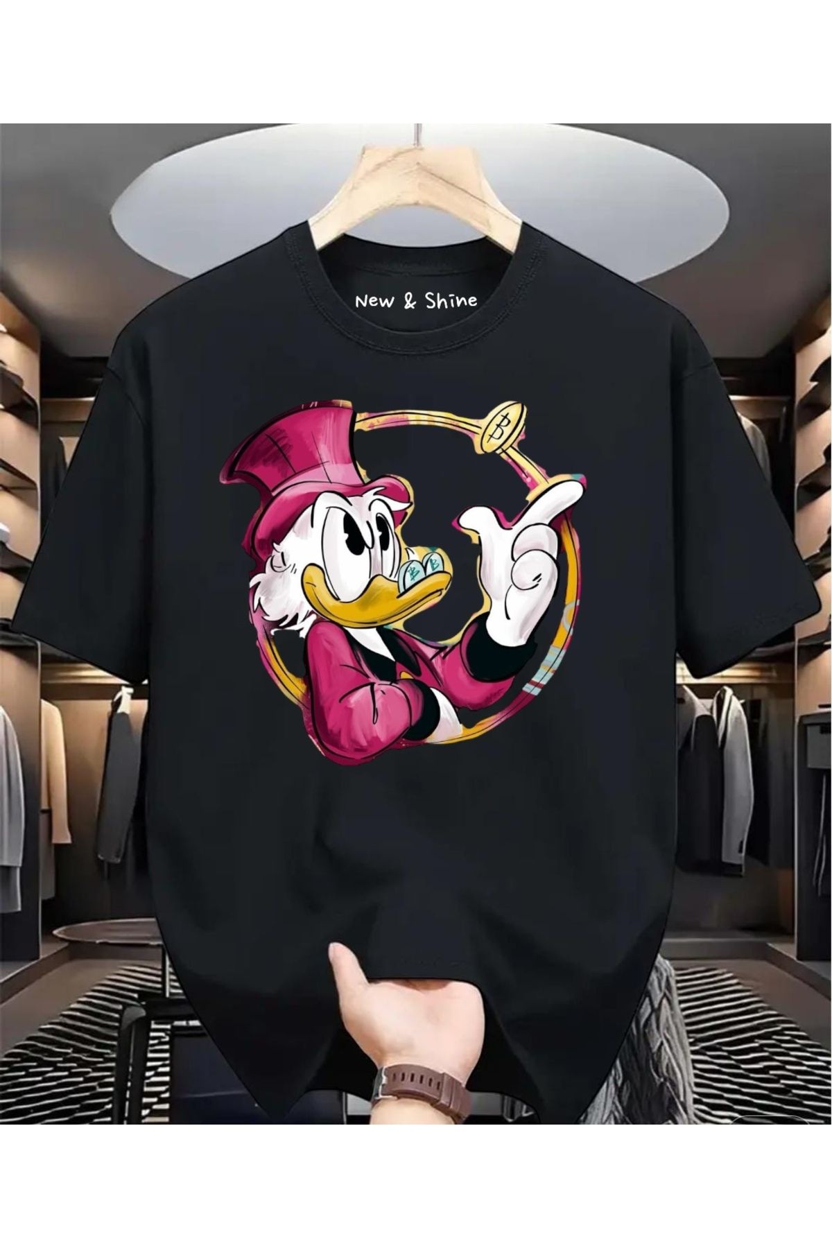 New Shine Donald Duck Baskılı Oversize T-Shirt