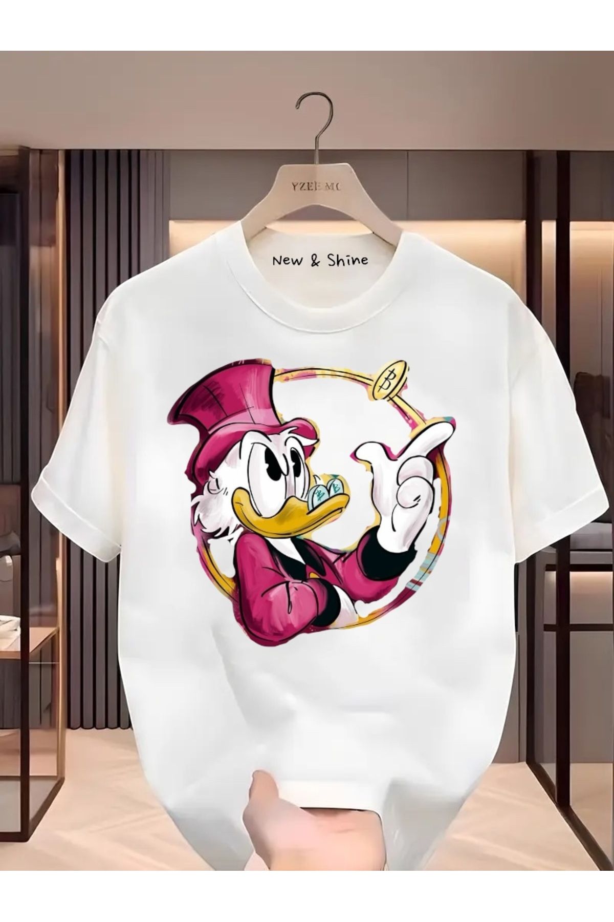 New Shine Donald Duck Baskılı Oversize T-Shirt