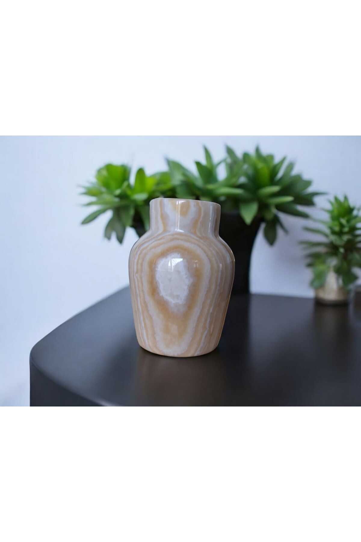Concept ONYX by CEHRELI Doğal Taş Onyx Mermer El Yapımı Vazo (İhracat Kalite)