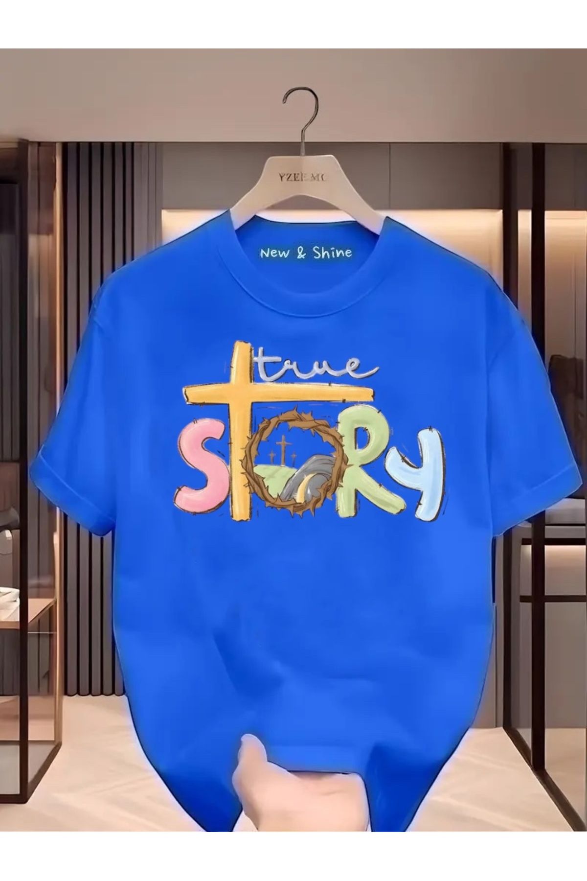 New Shine Time Story Baskılı Oversize T-Shirt
