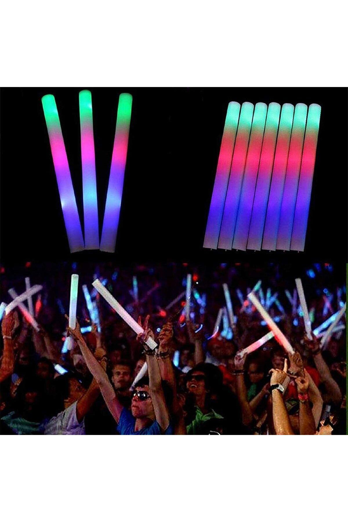 Linarx Led Işıklı Rengarenk Sünger Parti Çubuk