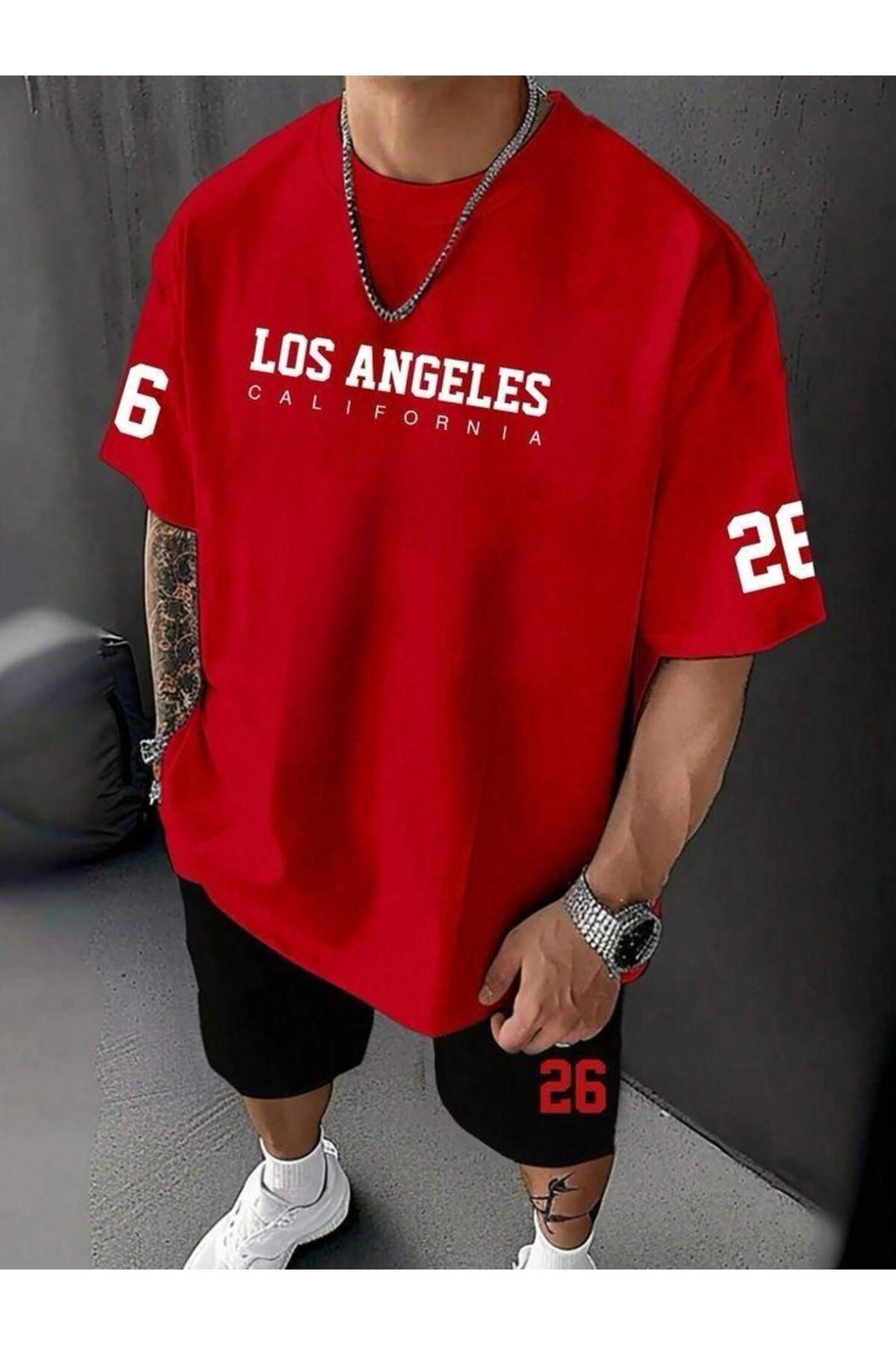 New Shine Los Angeles 26 Baskılı Oversize T-Shirt