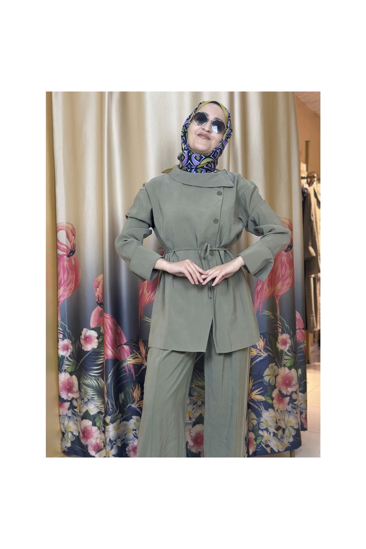 OllaCollection Asimetrik Yaka İkili Takım