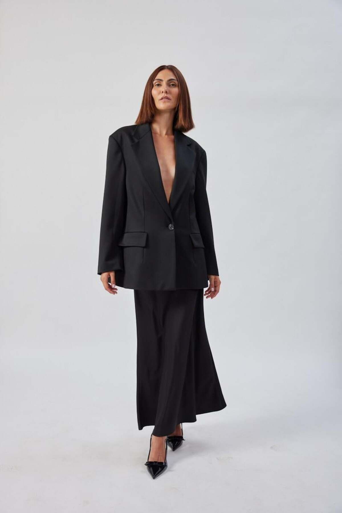 Tpc.Point Collection Kadın Siyah Beo Skirt Uzun Etek