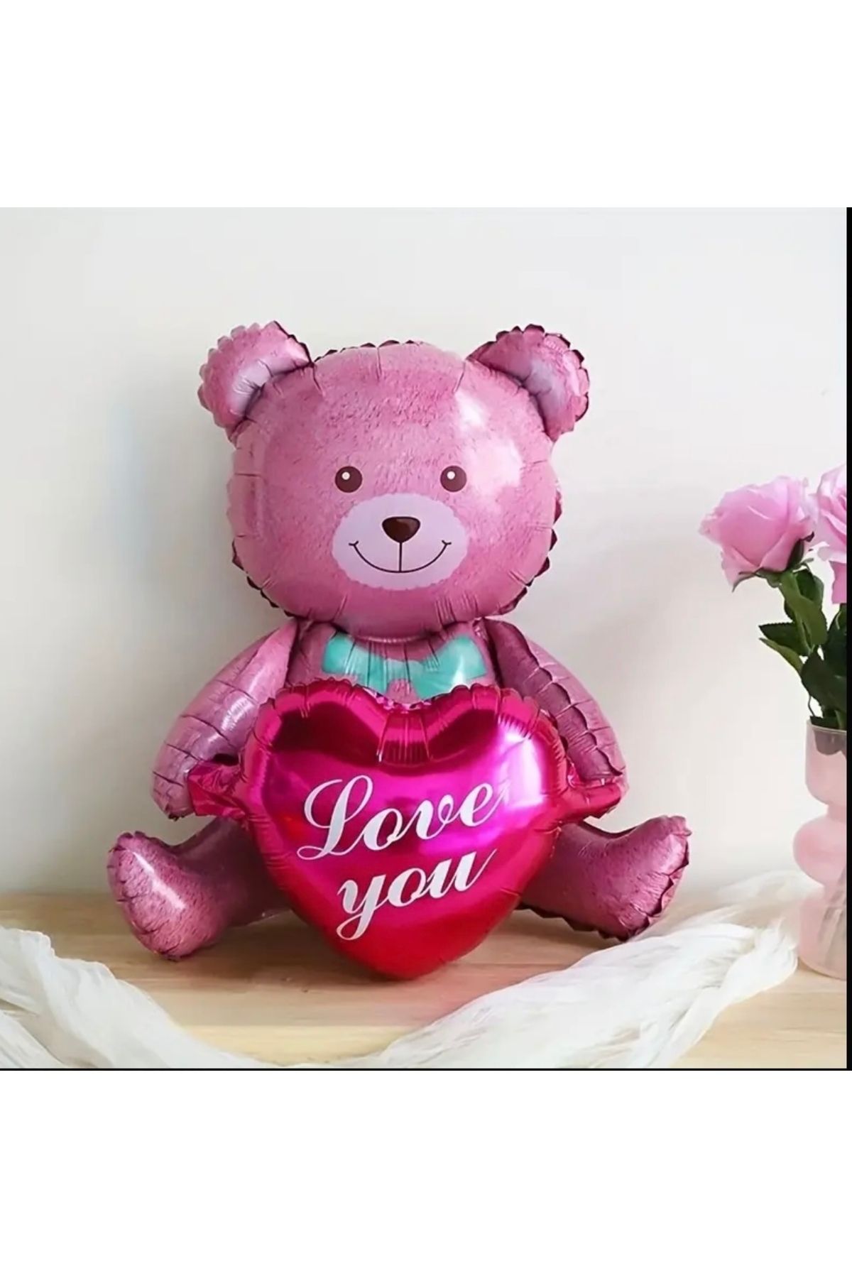 ALYA PARTİ Büyük Boy LOVE YOU AYICIK Folyo Balon